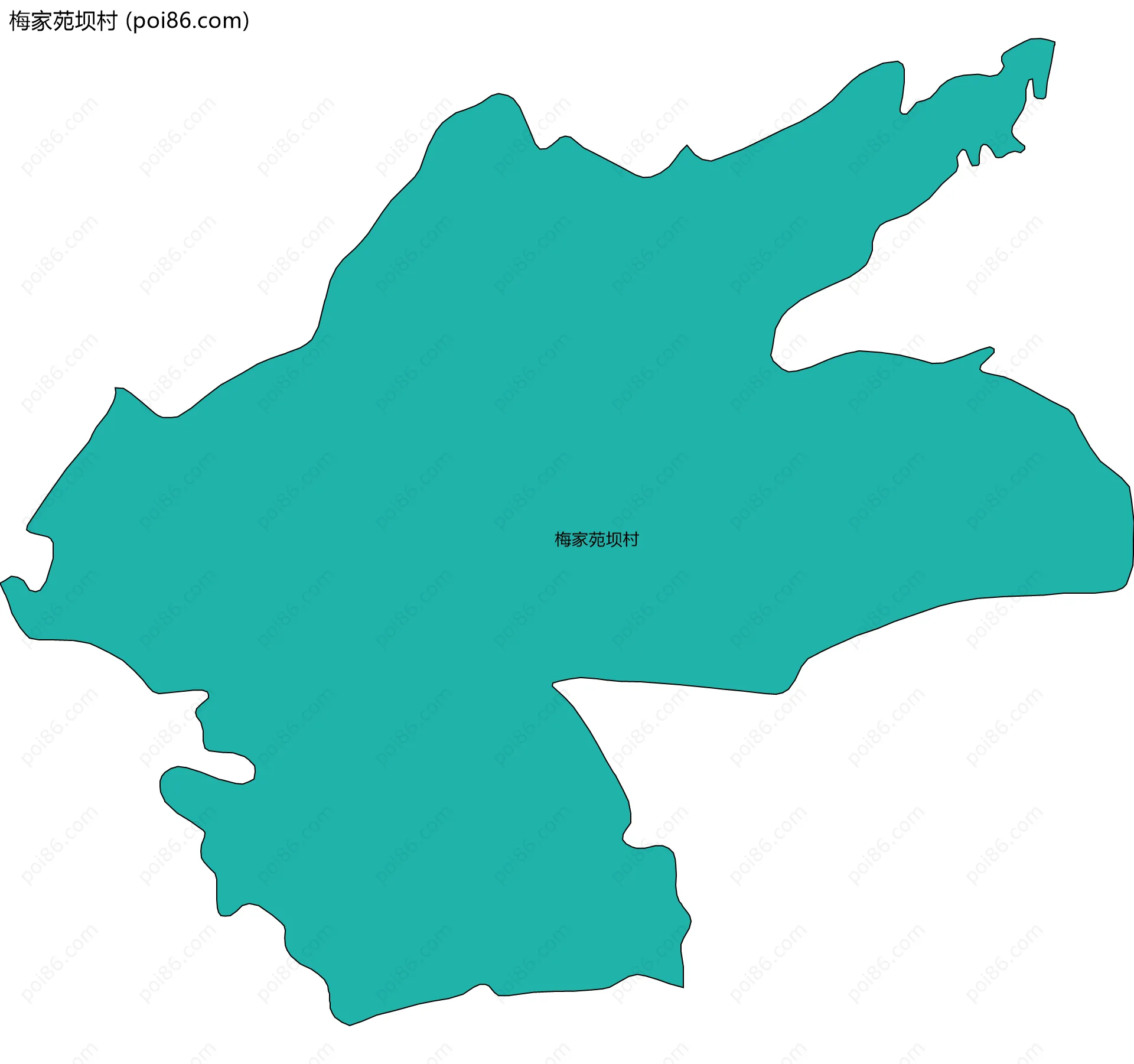 梅家苑坝村边界地图