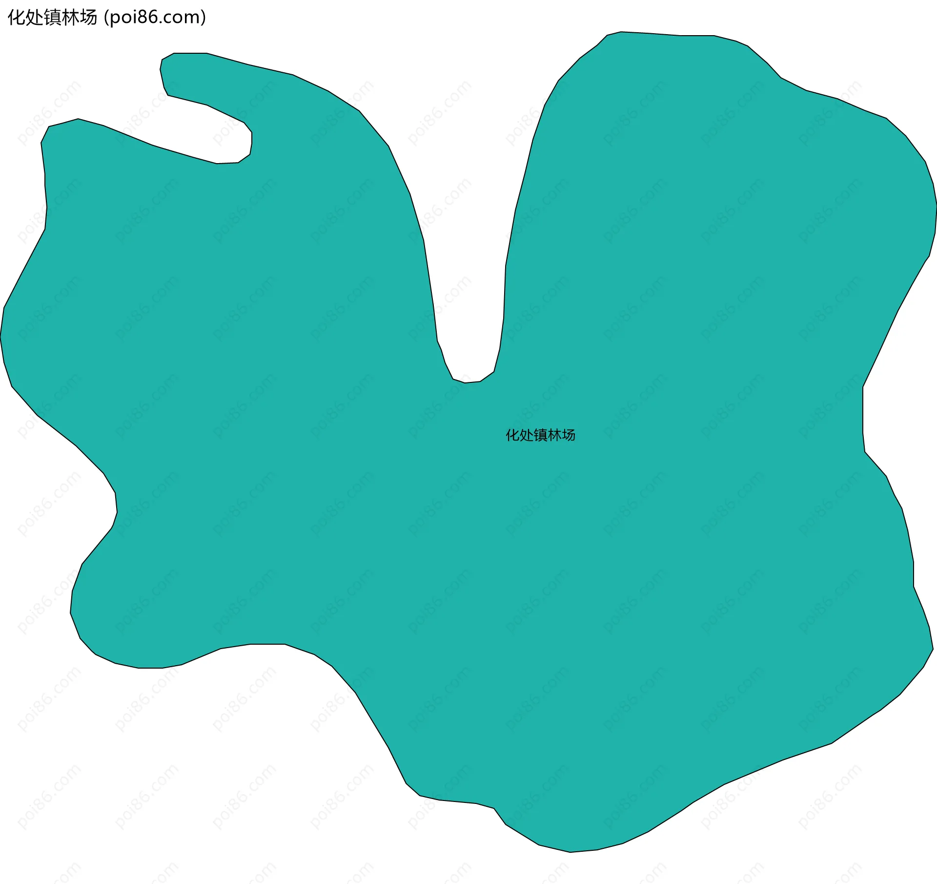 化处镇林场边界地图