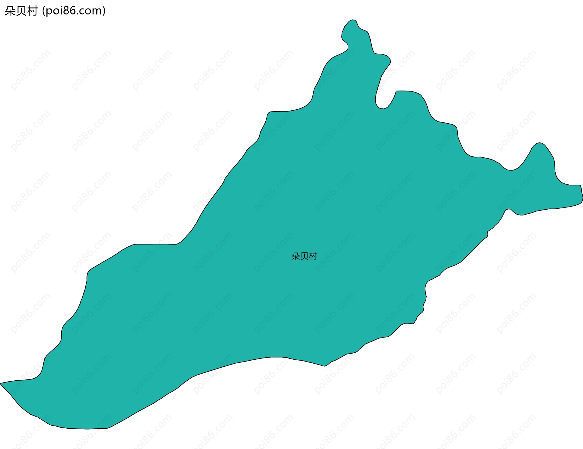 朵贝村边界地图