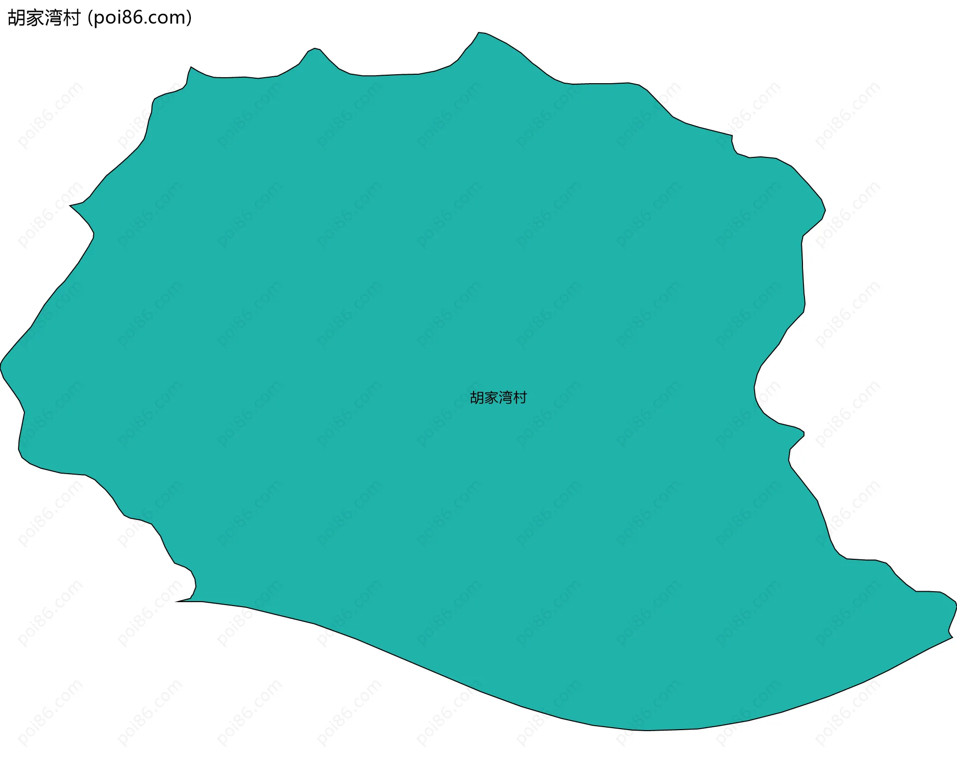胡家湾村边界地图