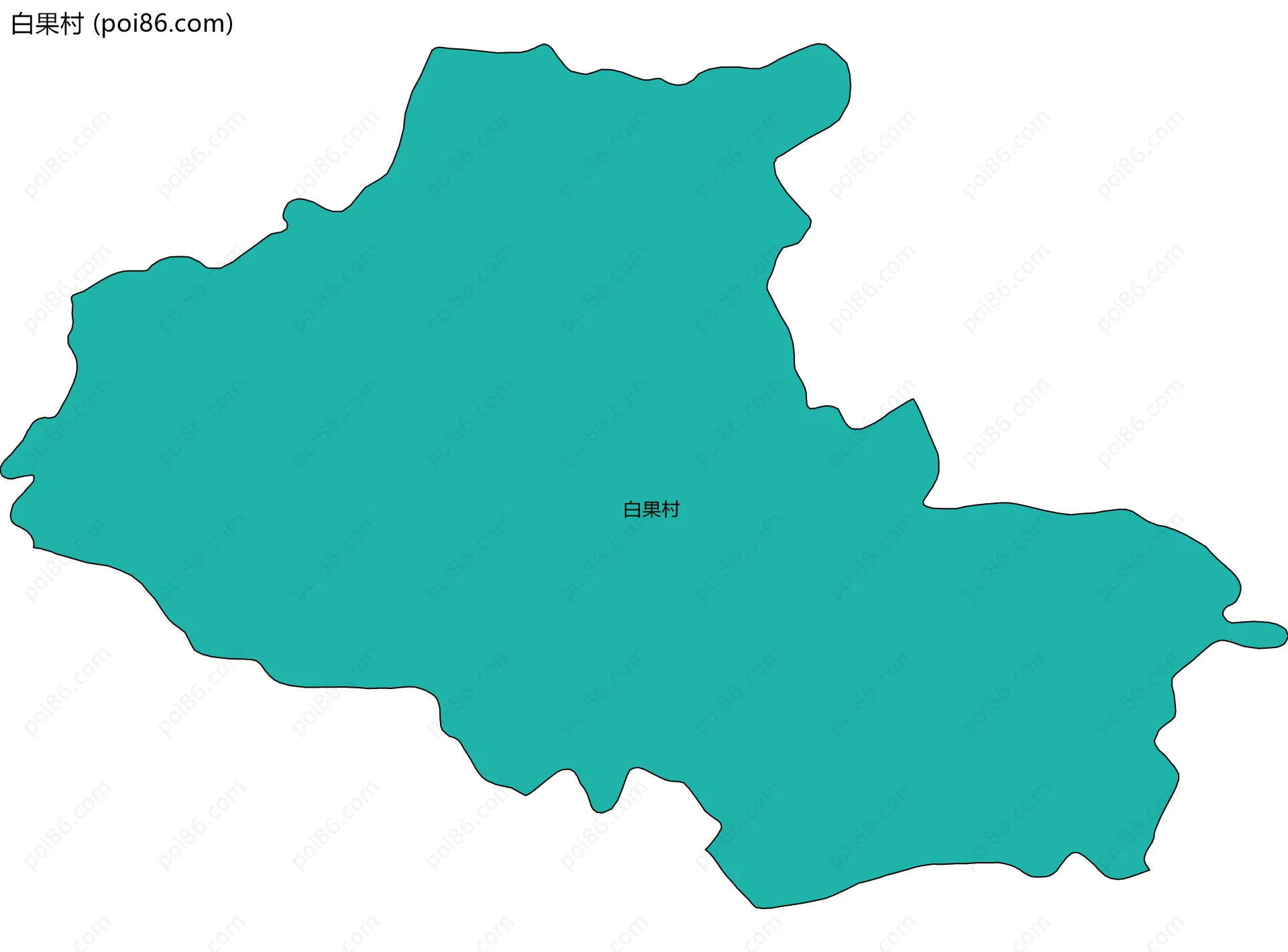 白果村边界地图
