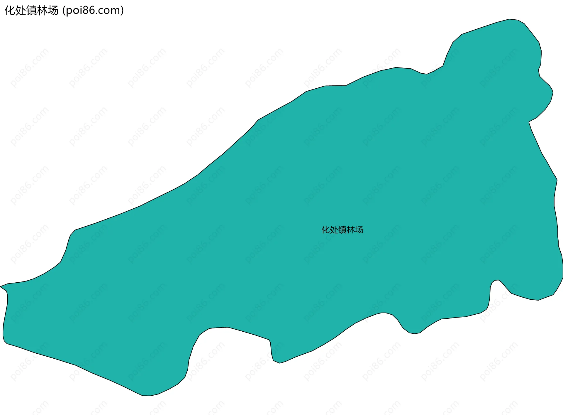 化处镇林场边界地图