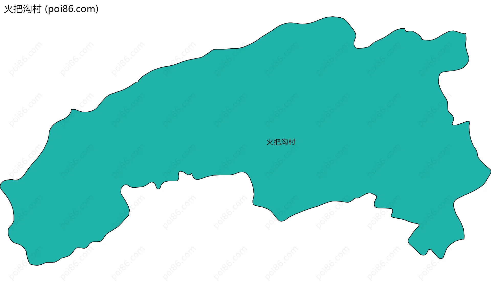 火把沟村边界地图