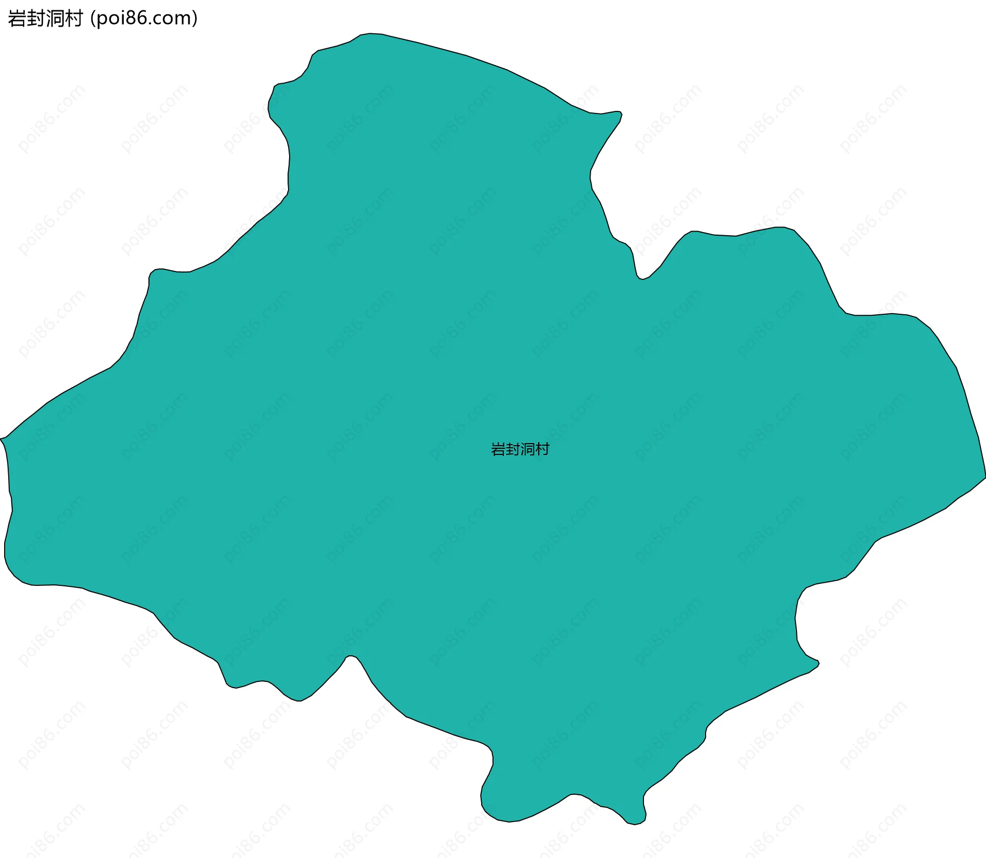岩封洞村边界地图