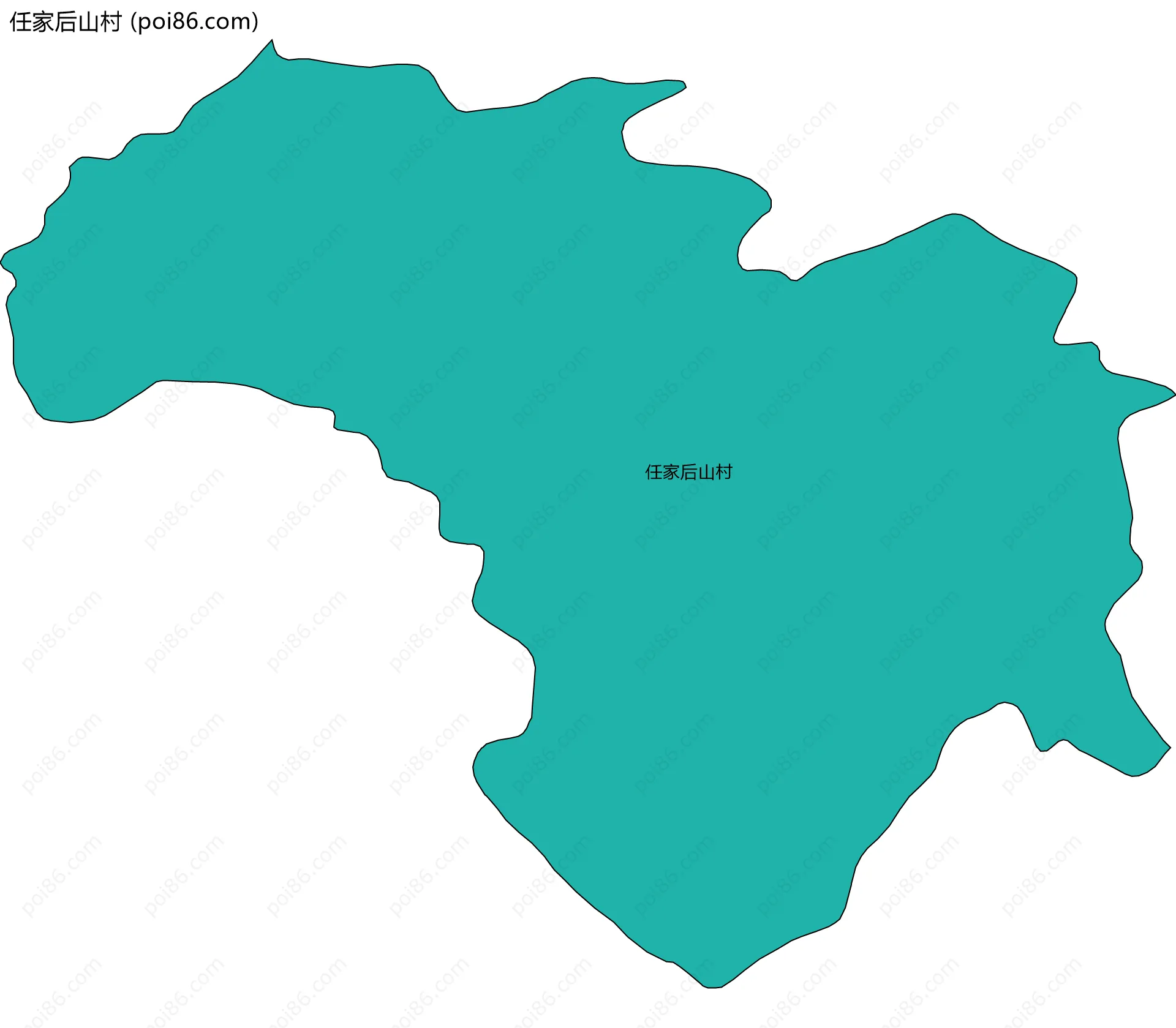 任家后山村边界地图