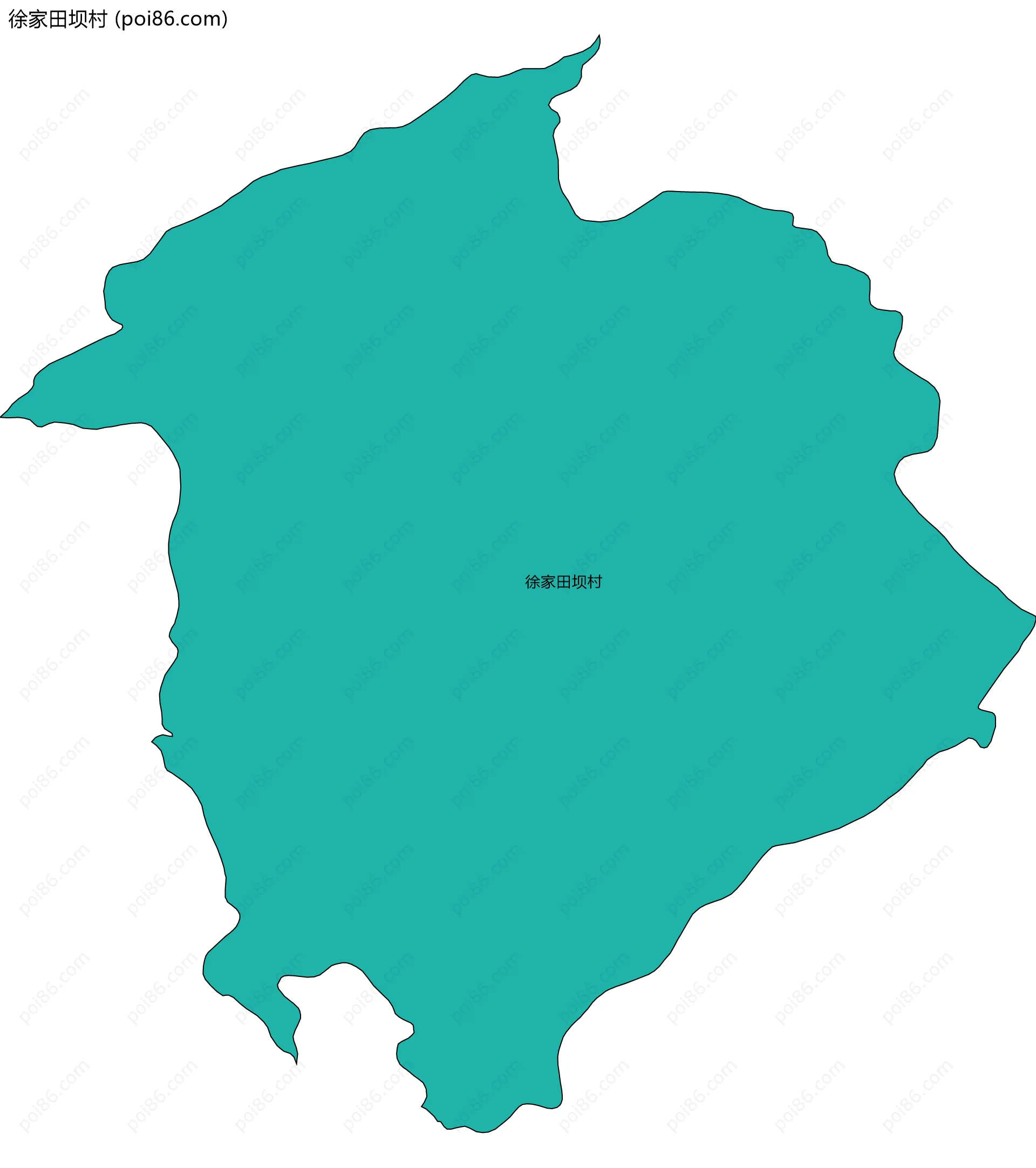 徐家田坝村边界地图