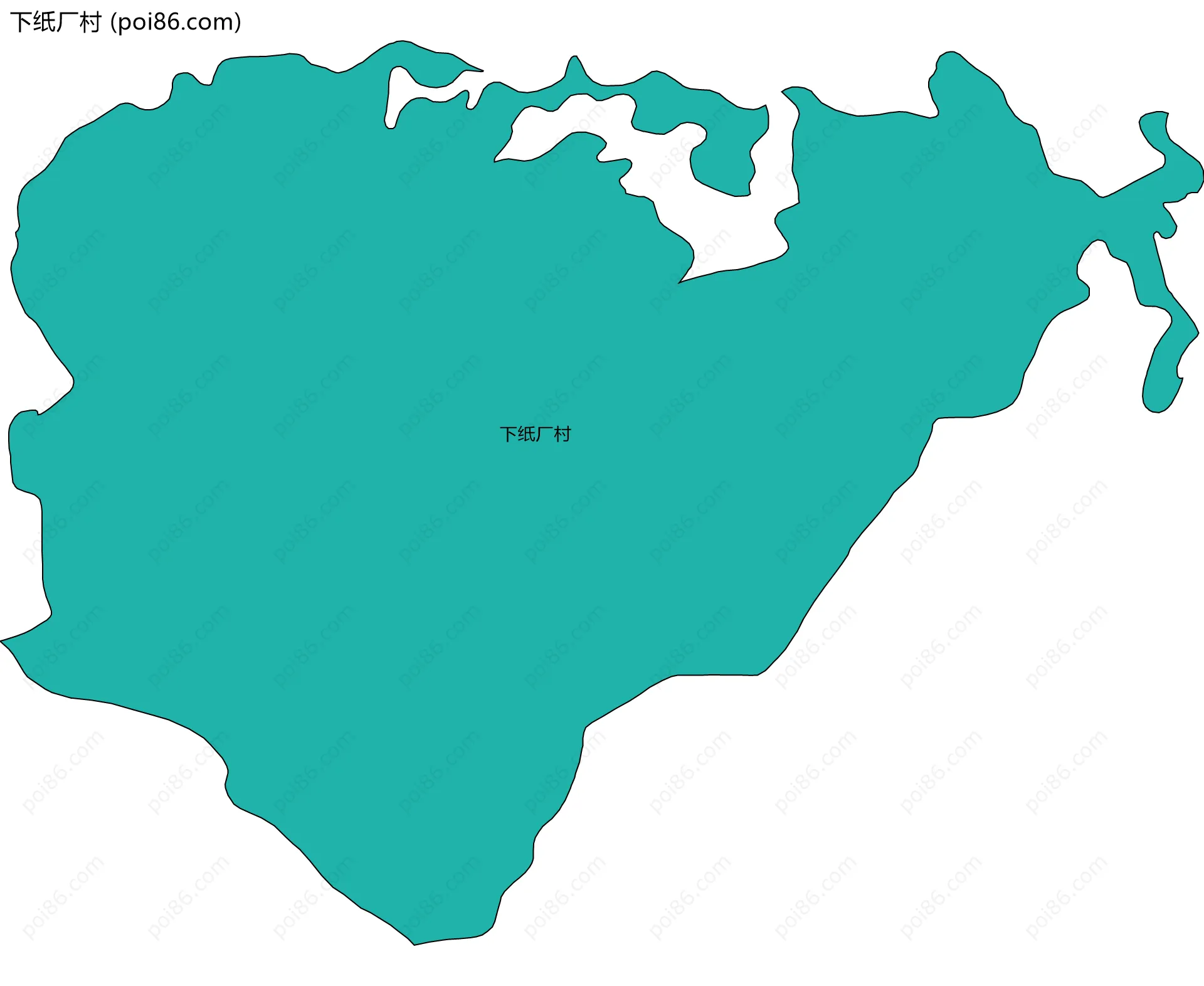 下纸厂村边界地图