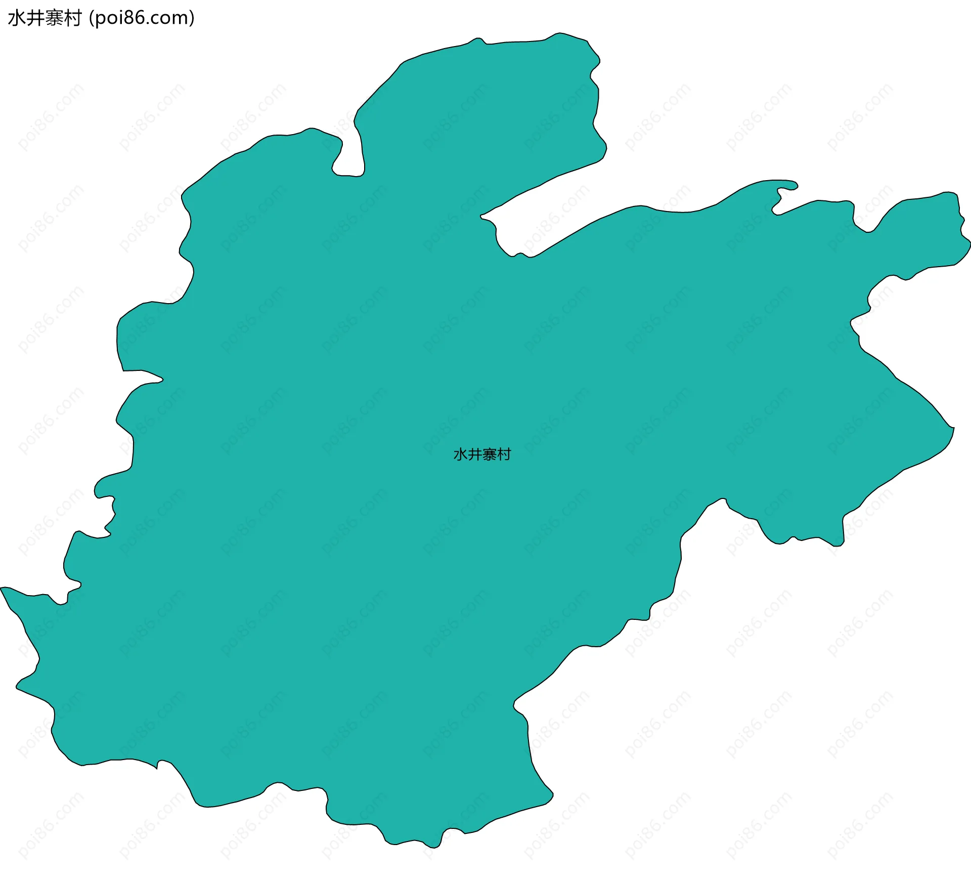 水井寨村边界地图