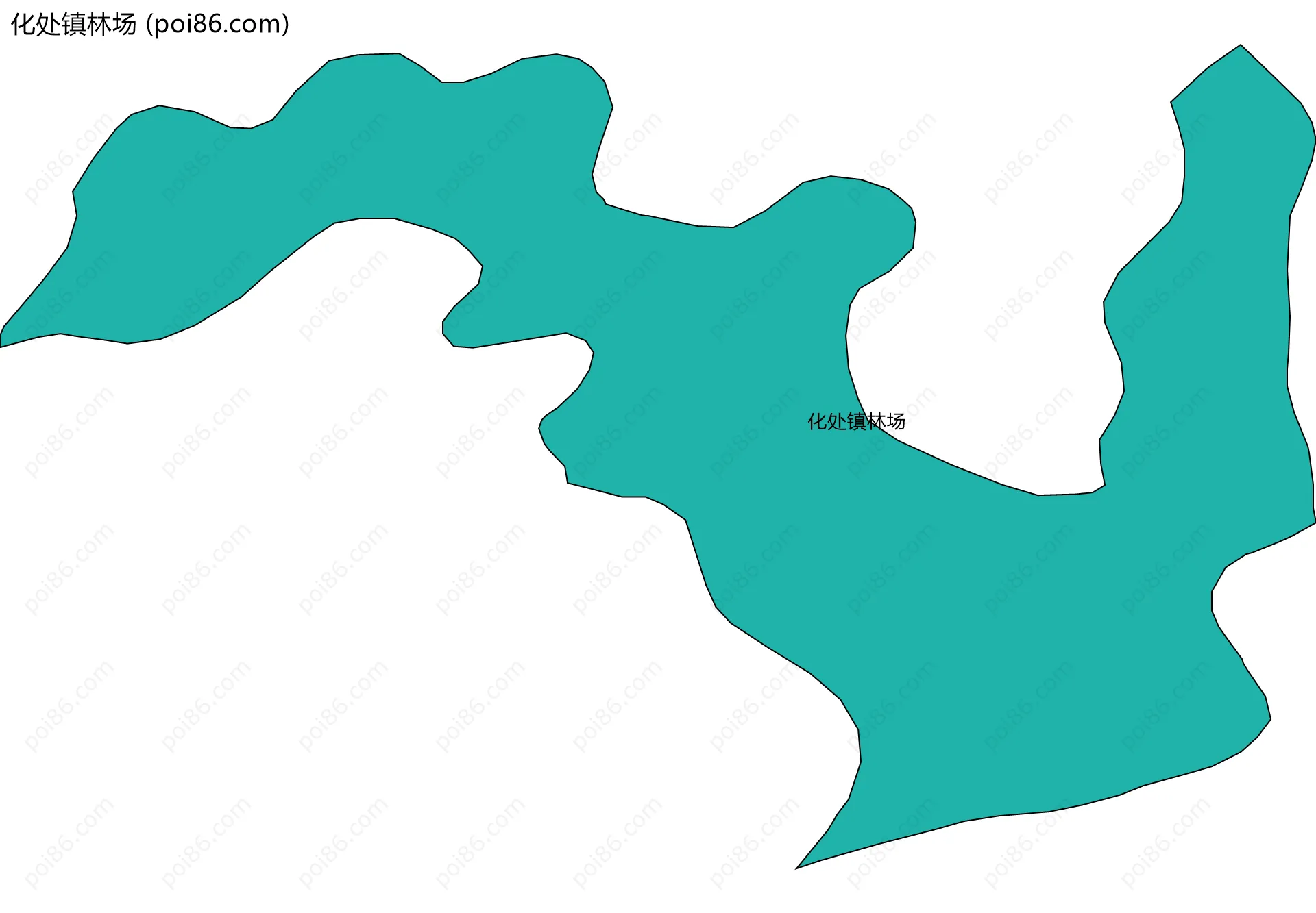 化处镇林场边界地图