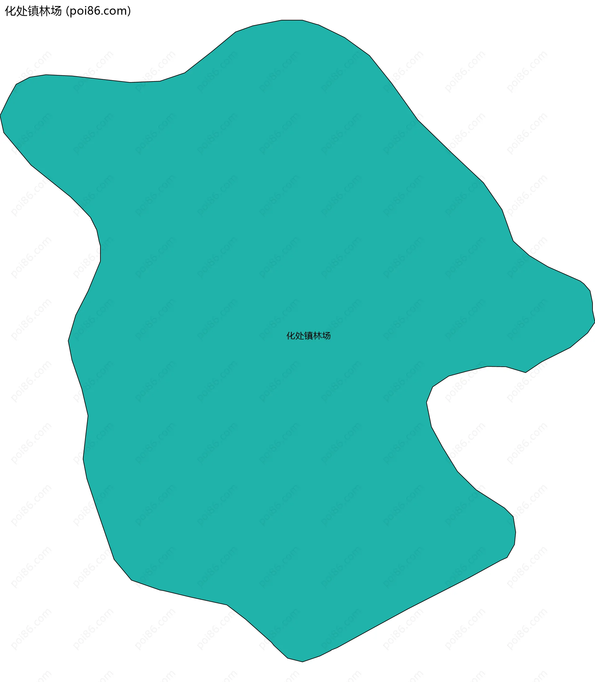 化处镇林场边界地图