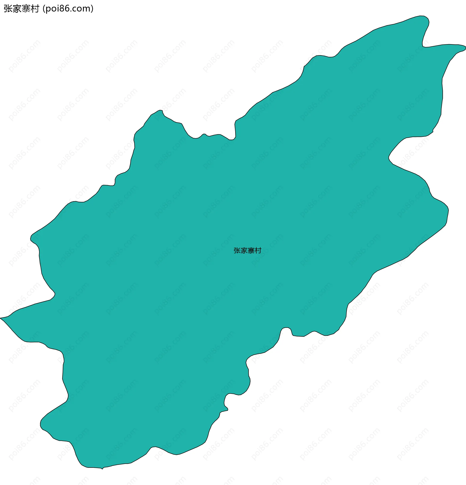 张家寨村边界地图