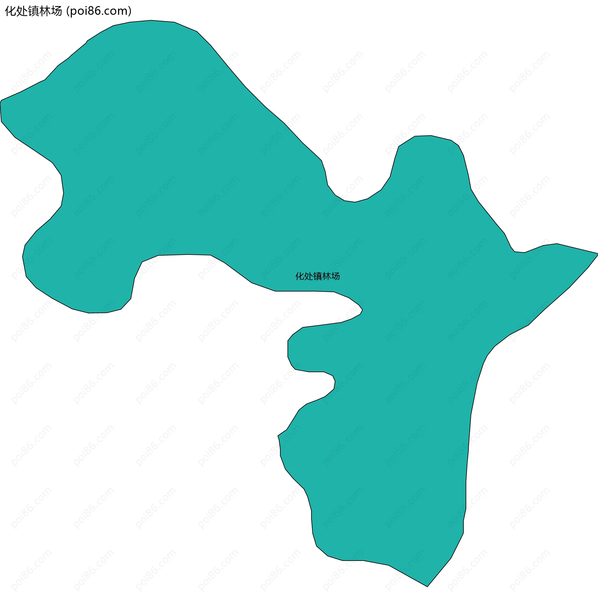 化处镇林场边界地图