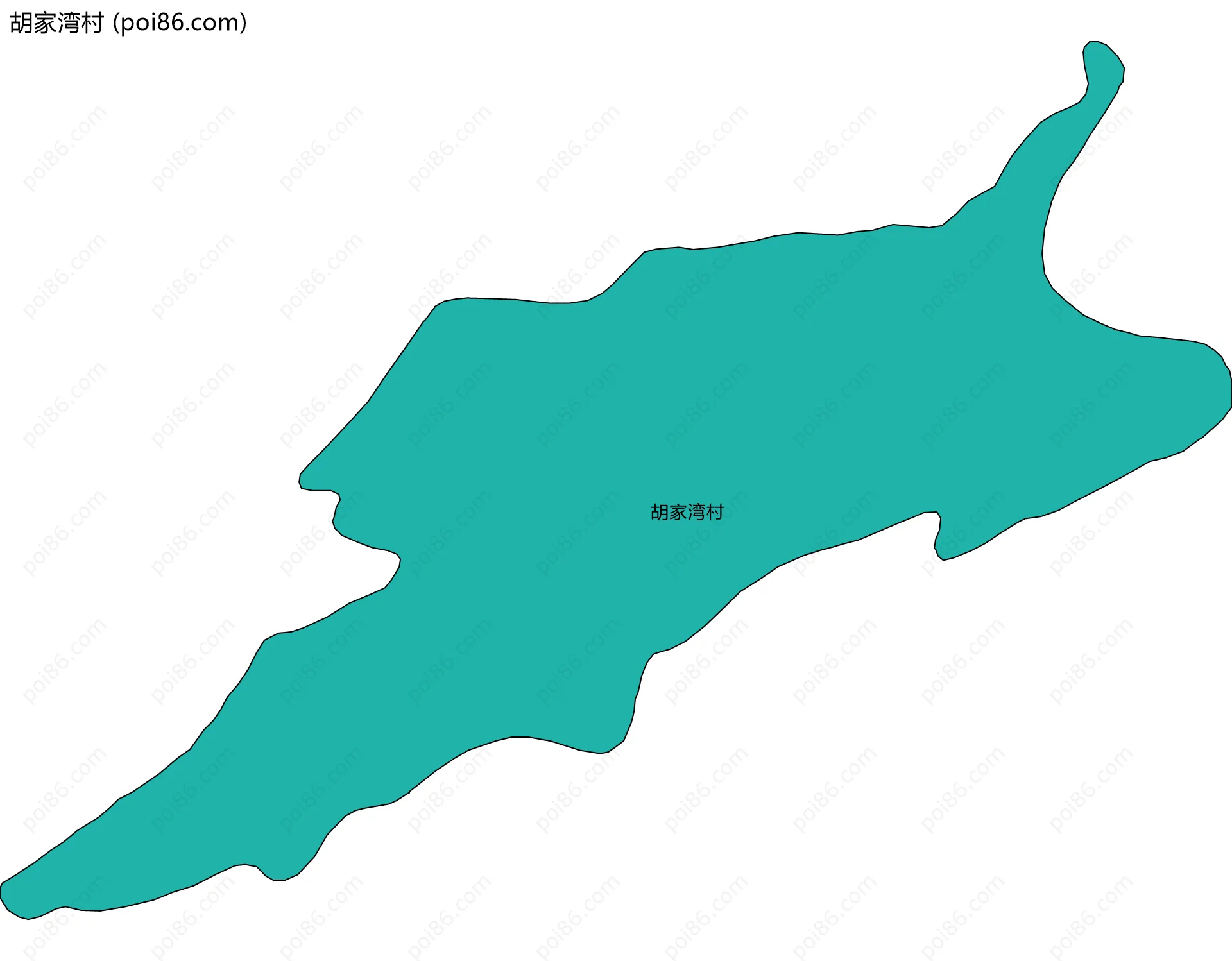 胡家湾村边界地图