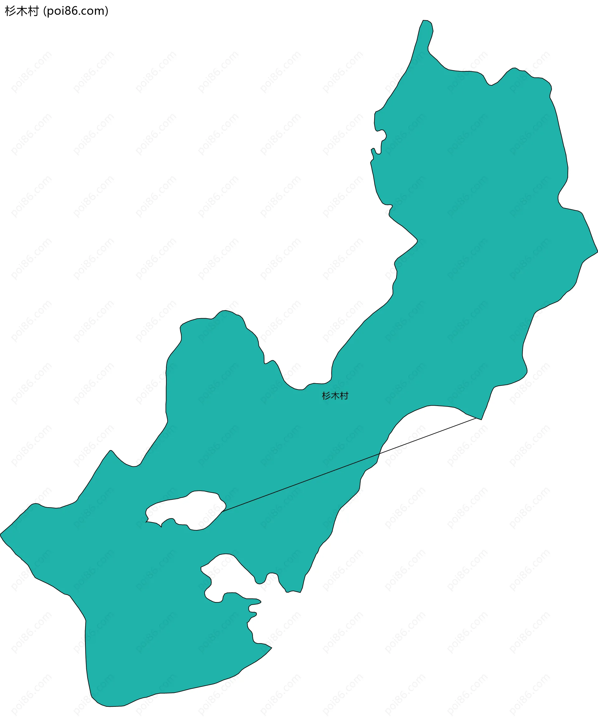 杉木村边界地图