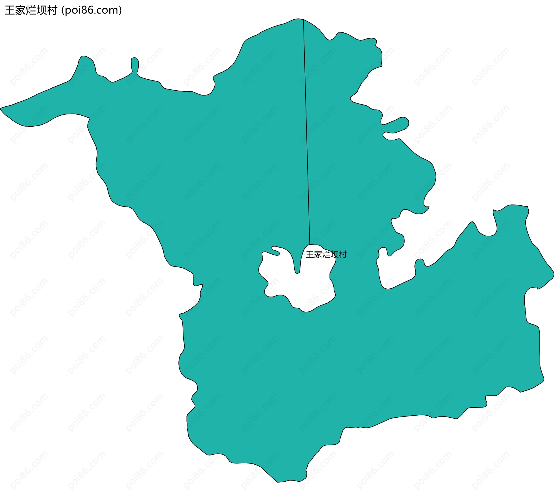 王家烂坝村边界地图