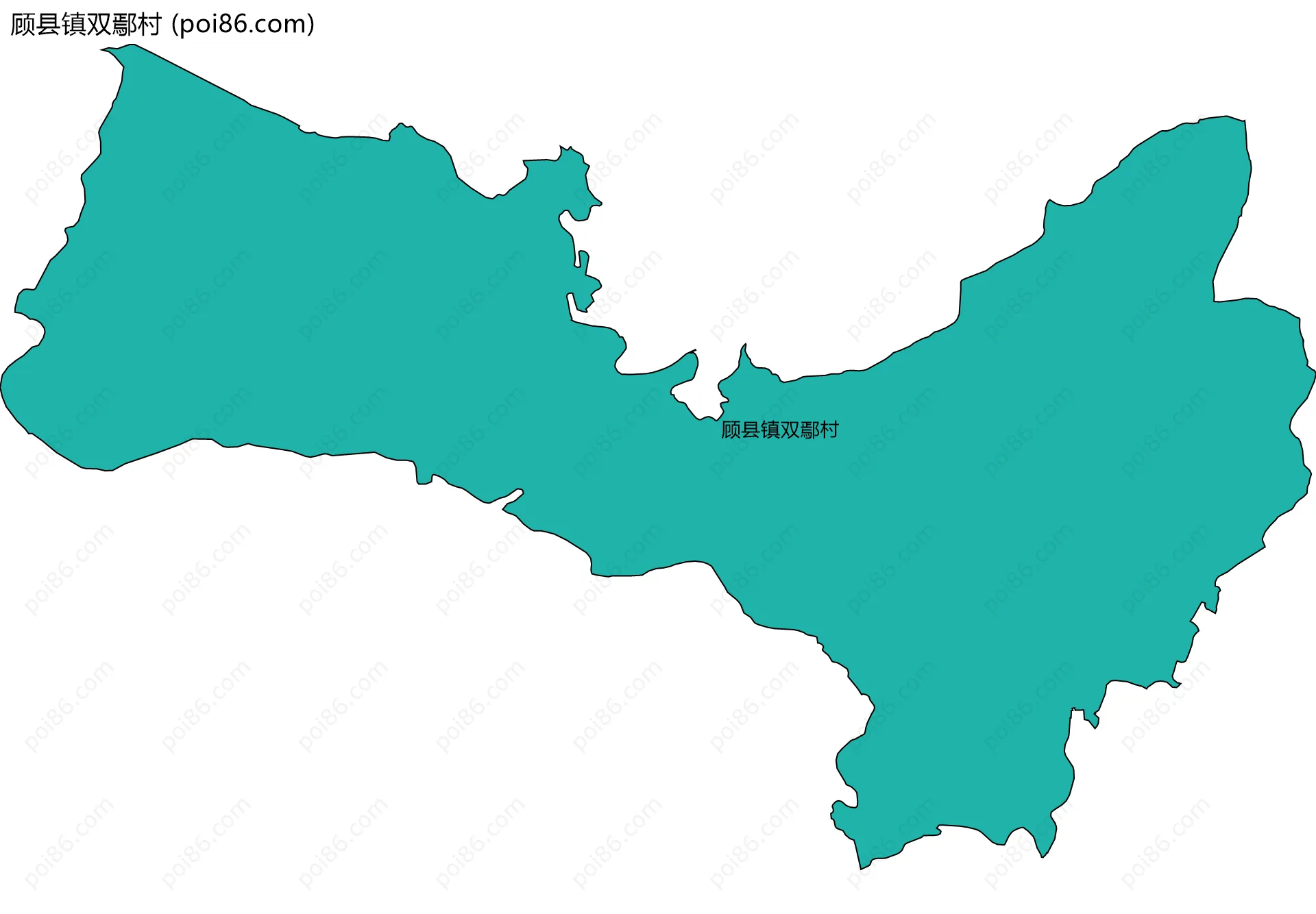 顾县镇双鄢村边界地图