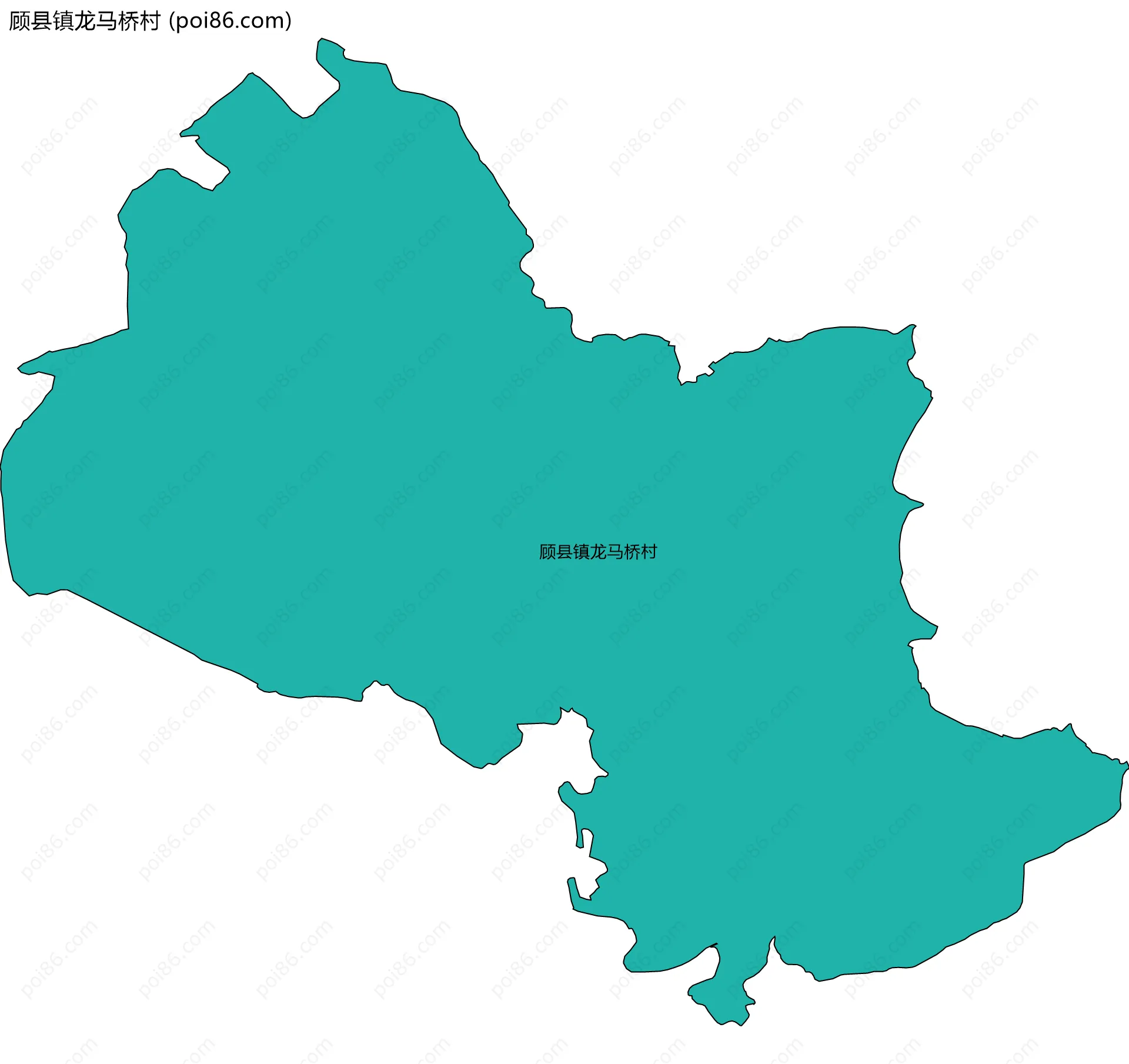 顾县镇龙马桥村边界地图