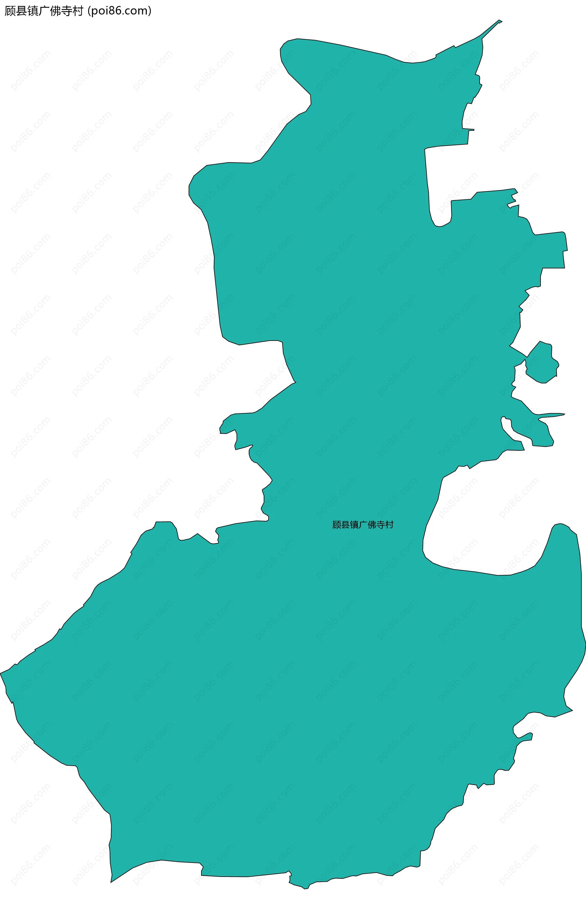 顾县镇广佛寺村边界地图