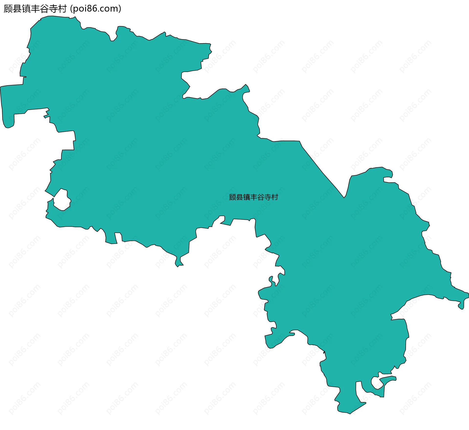 顾县镇丰谷寺村边界地图