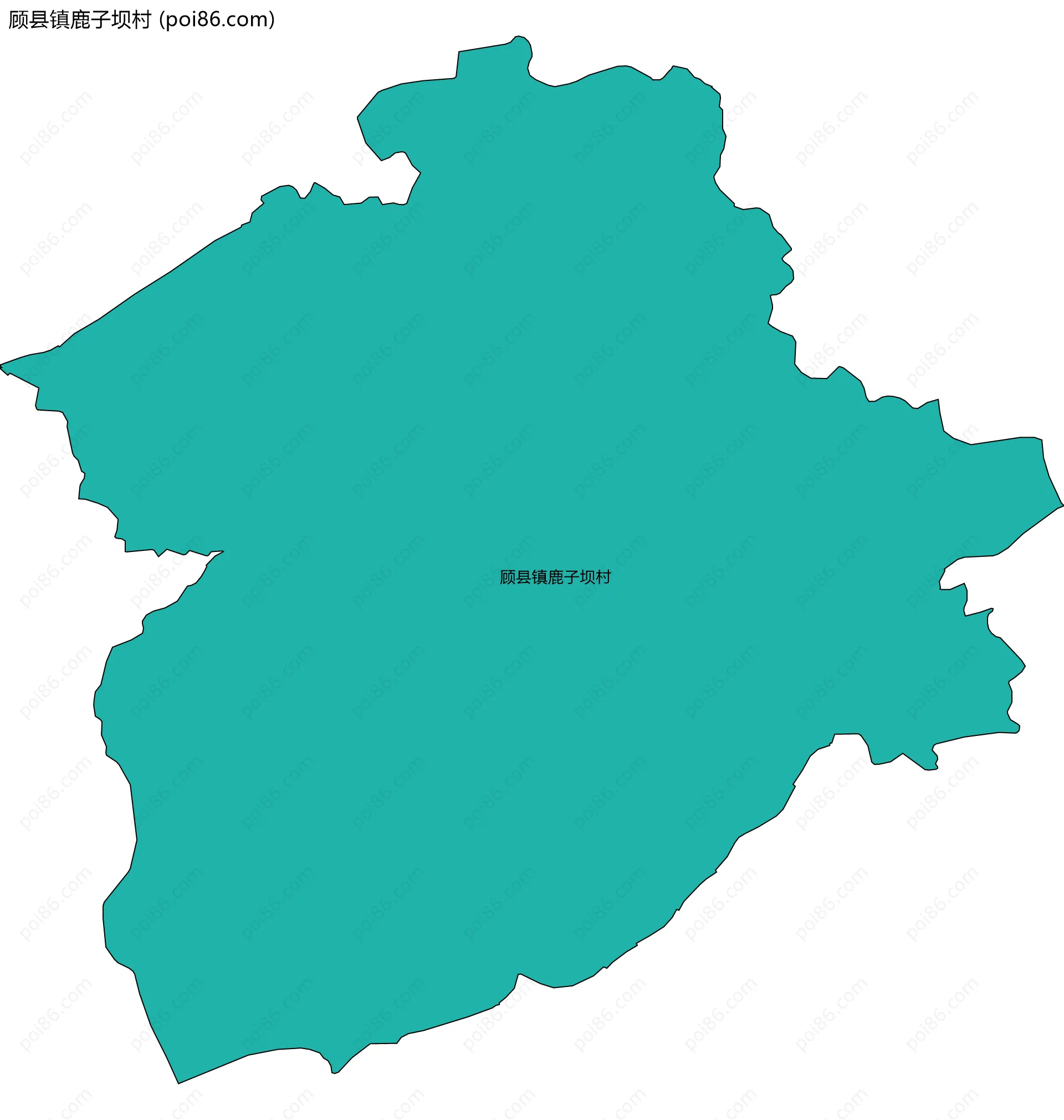 顾县镇鹿子坝村边界地图