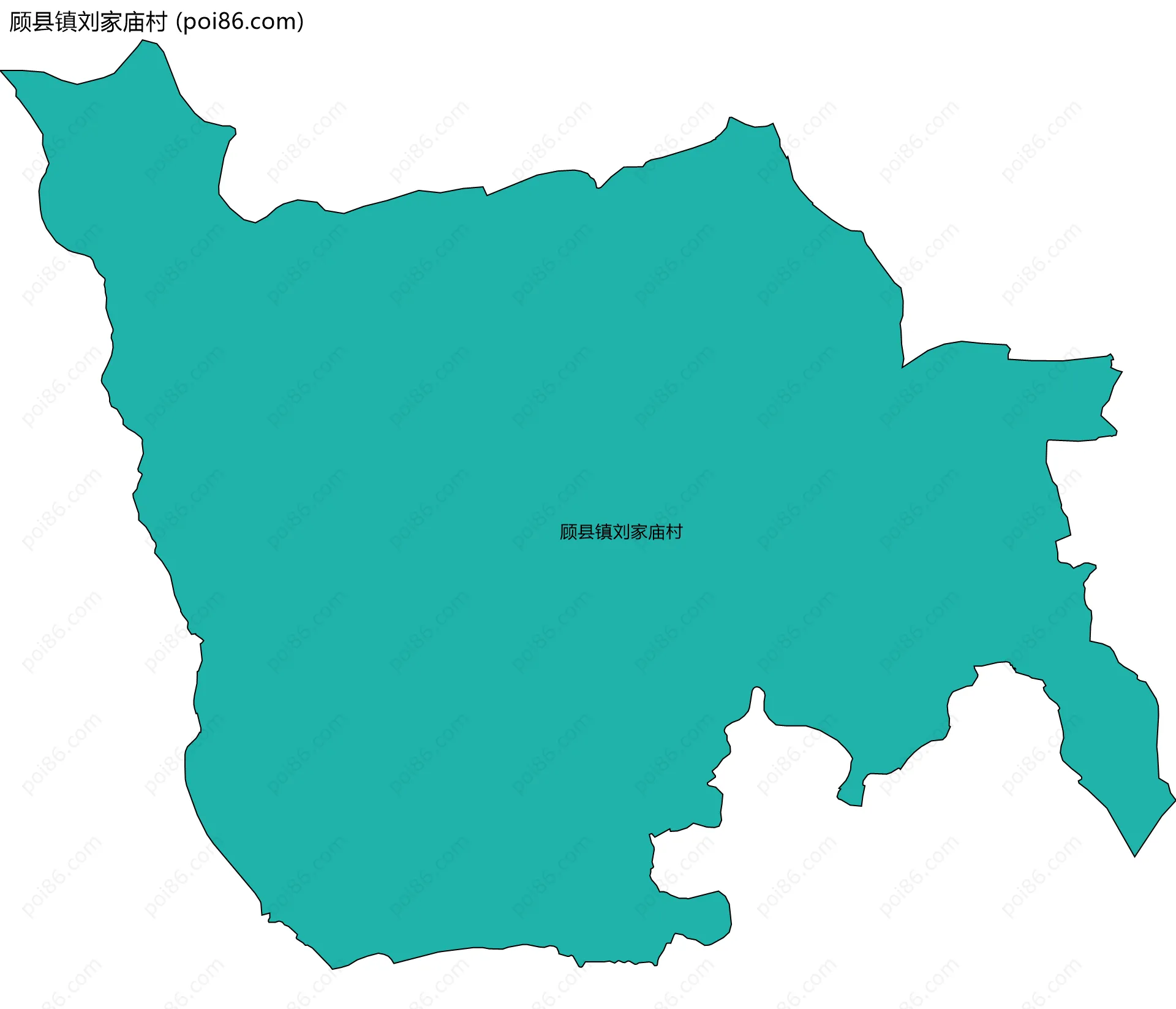 顾县镇刘家庙村边界地图