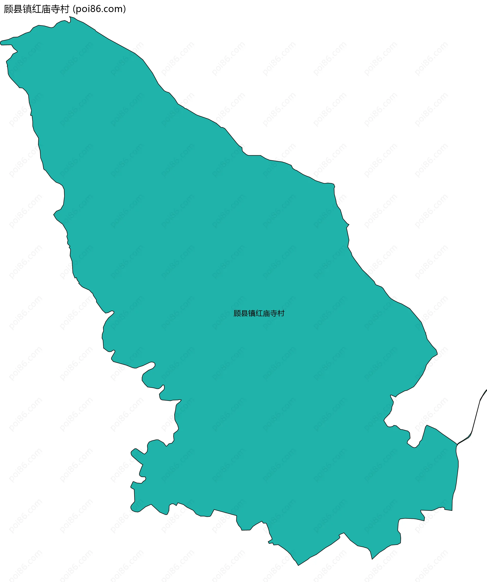 顾县镇红庙寺村边界地图