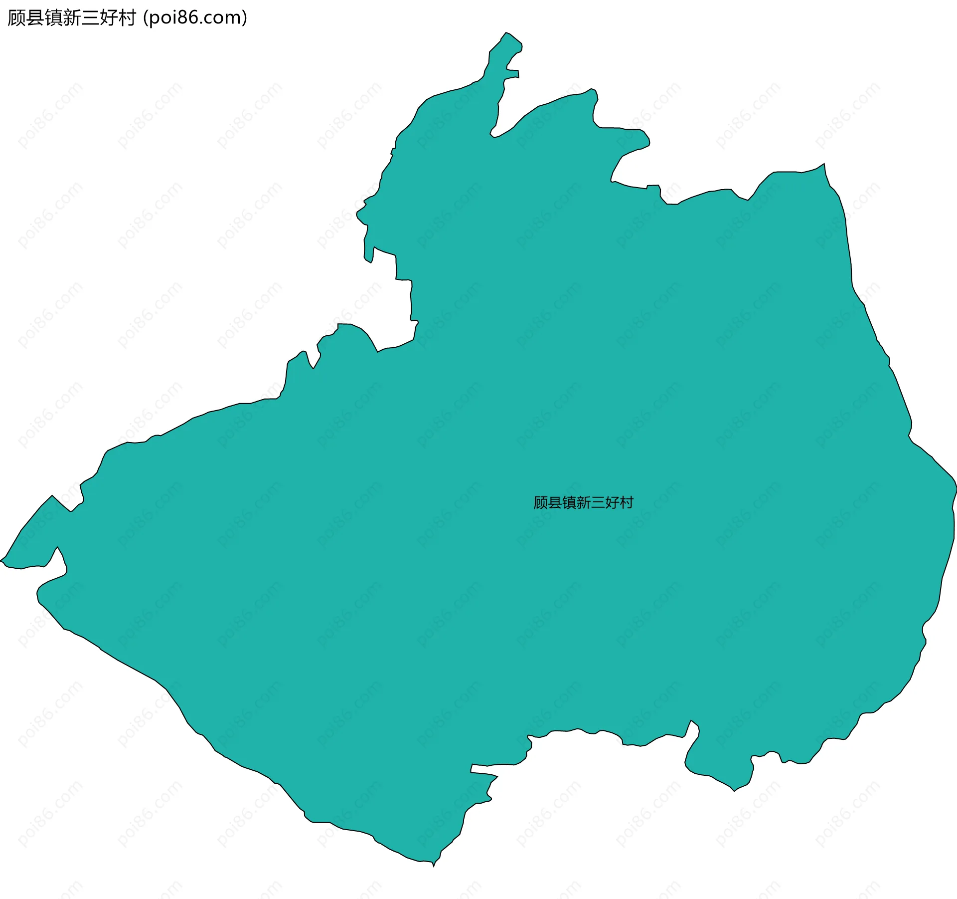 顾县镇新三好村边界地图