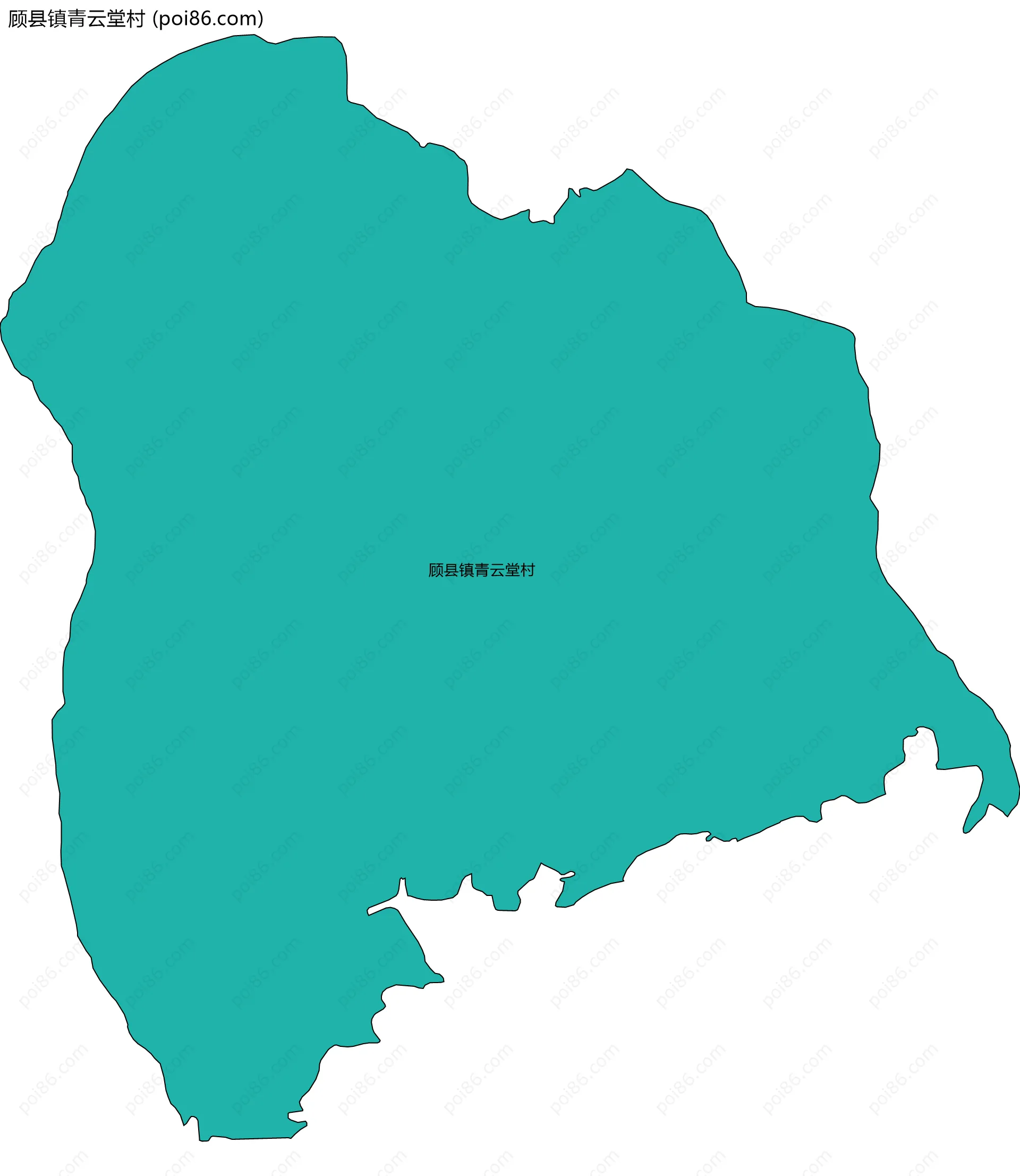 顾县镇青云堂村边界地图