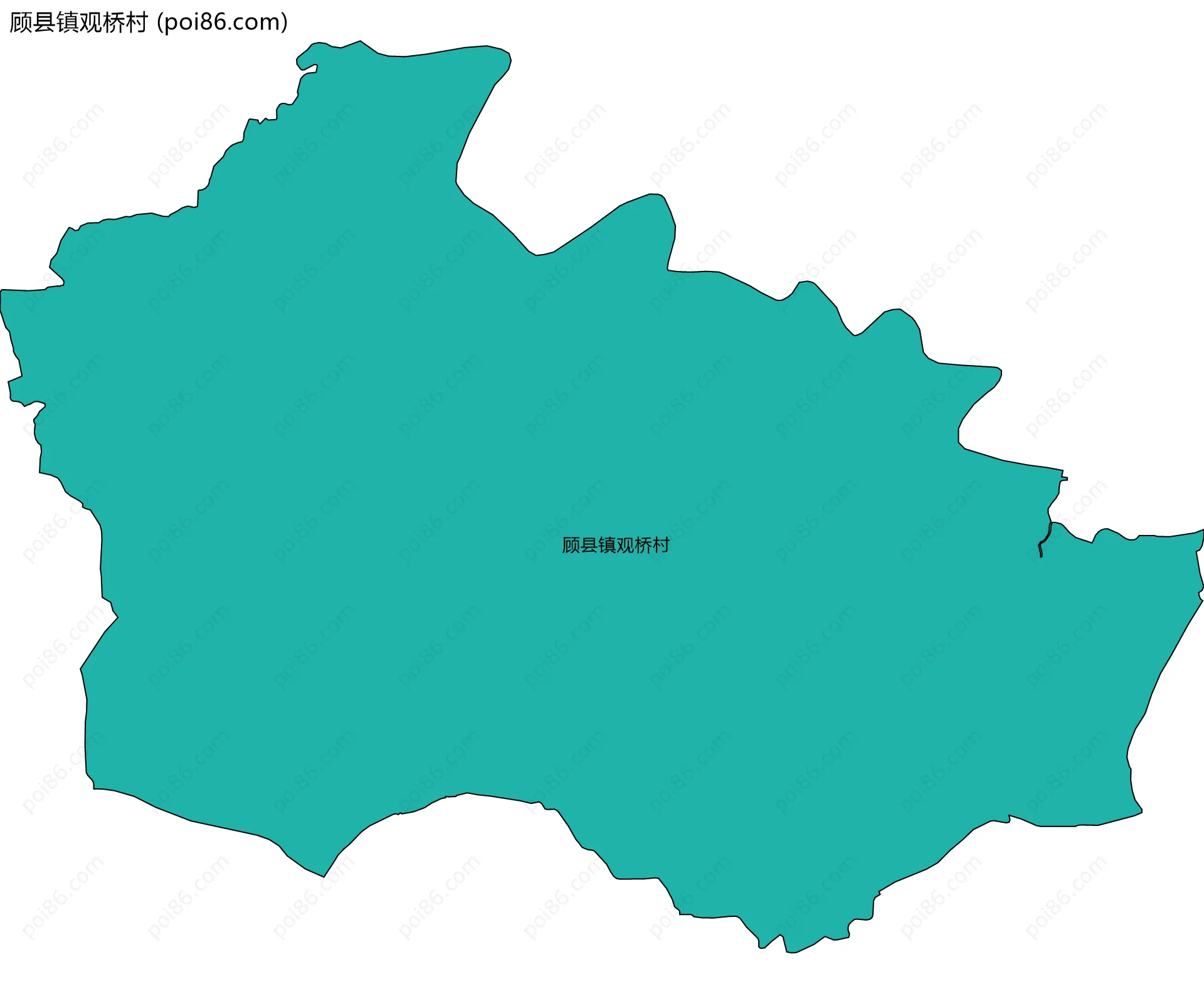 顾县镇观桥村边界地图