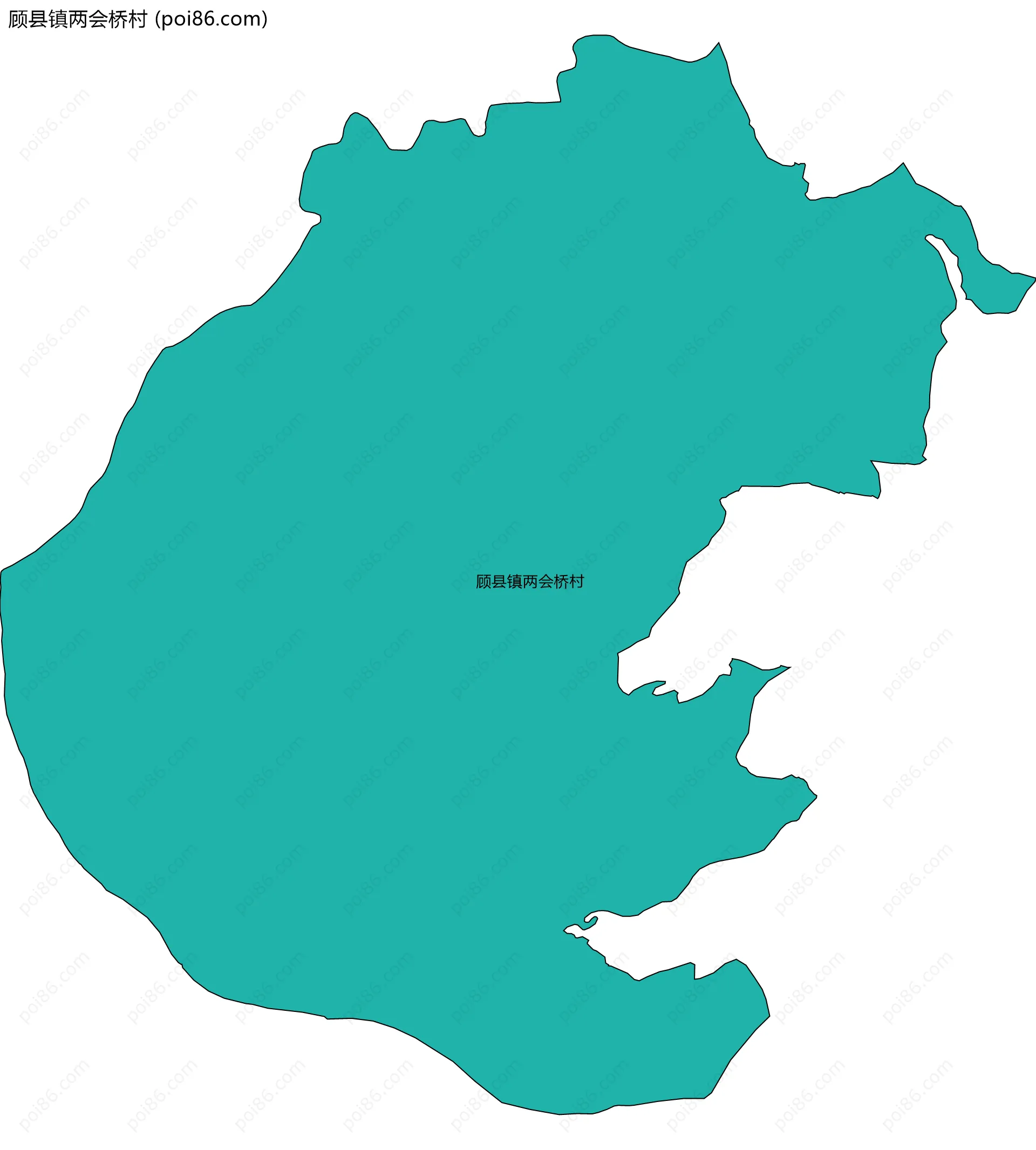 顾县镇两会桥村边界地图