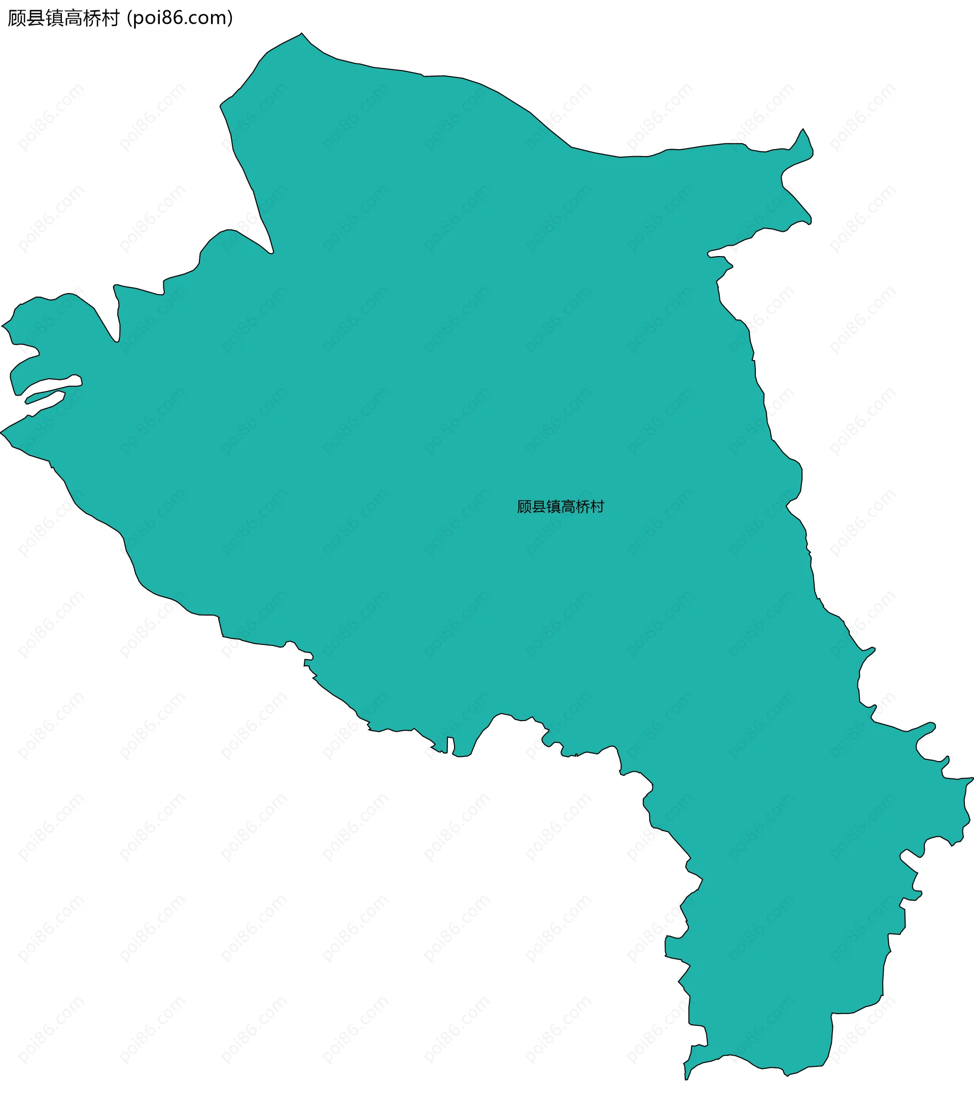 顾县镇高桥村边界地图