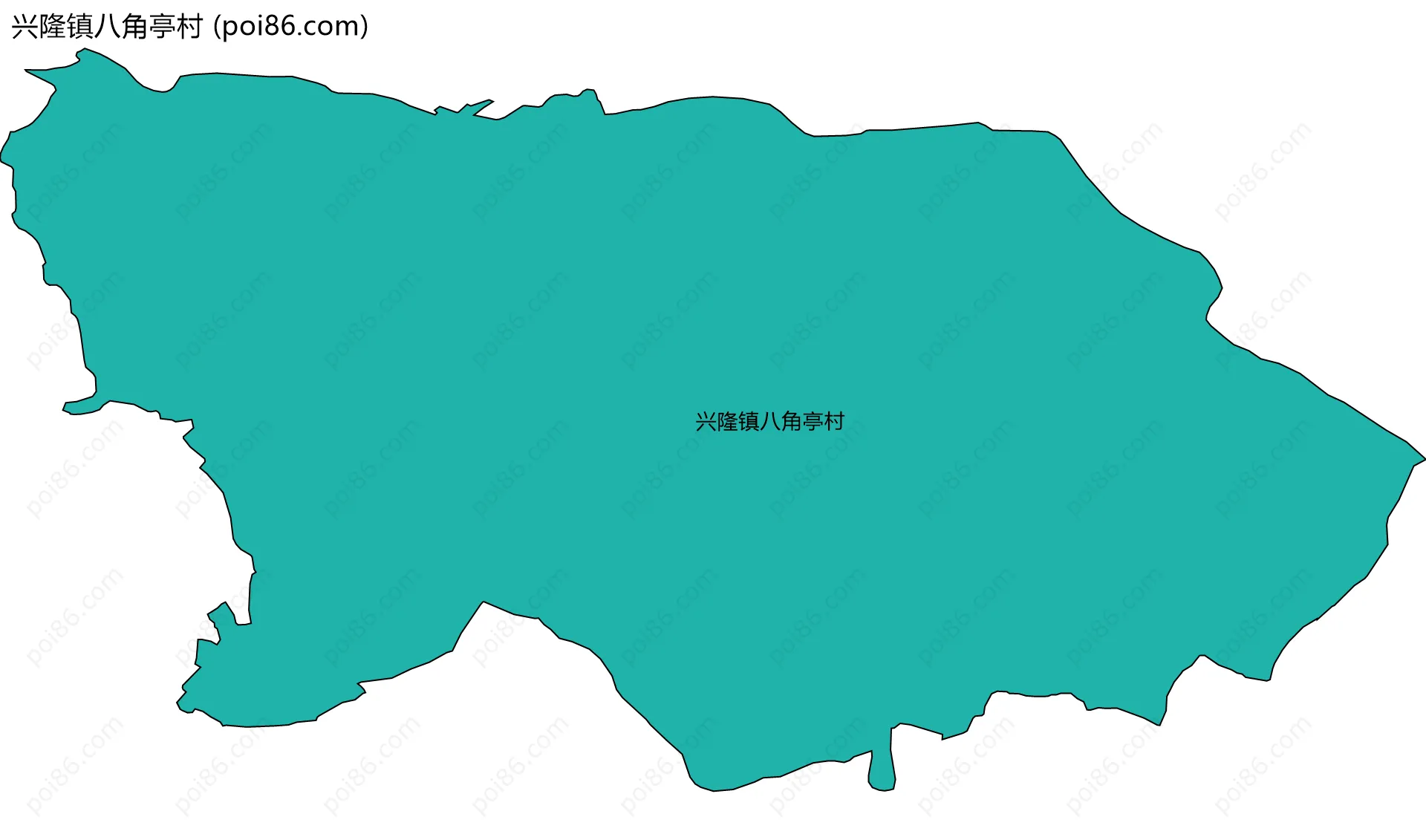 兴隆镇八角亭村边界地图