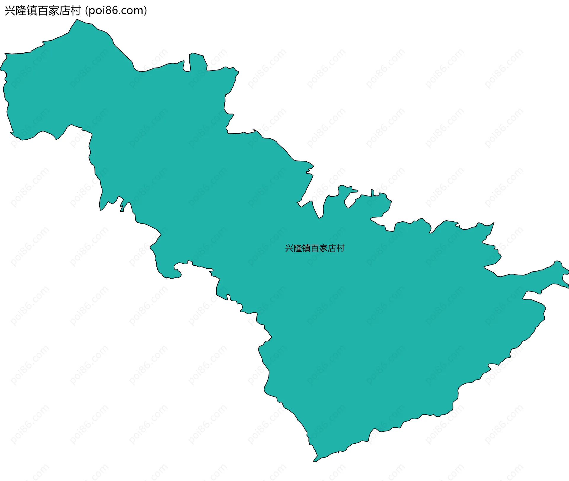 兴隆镇百家店村边界地图