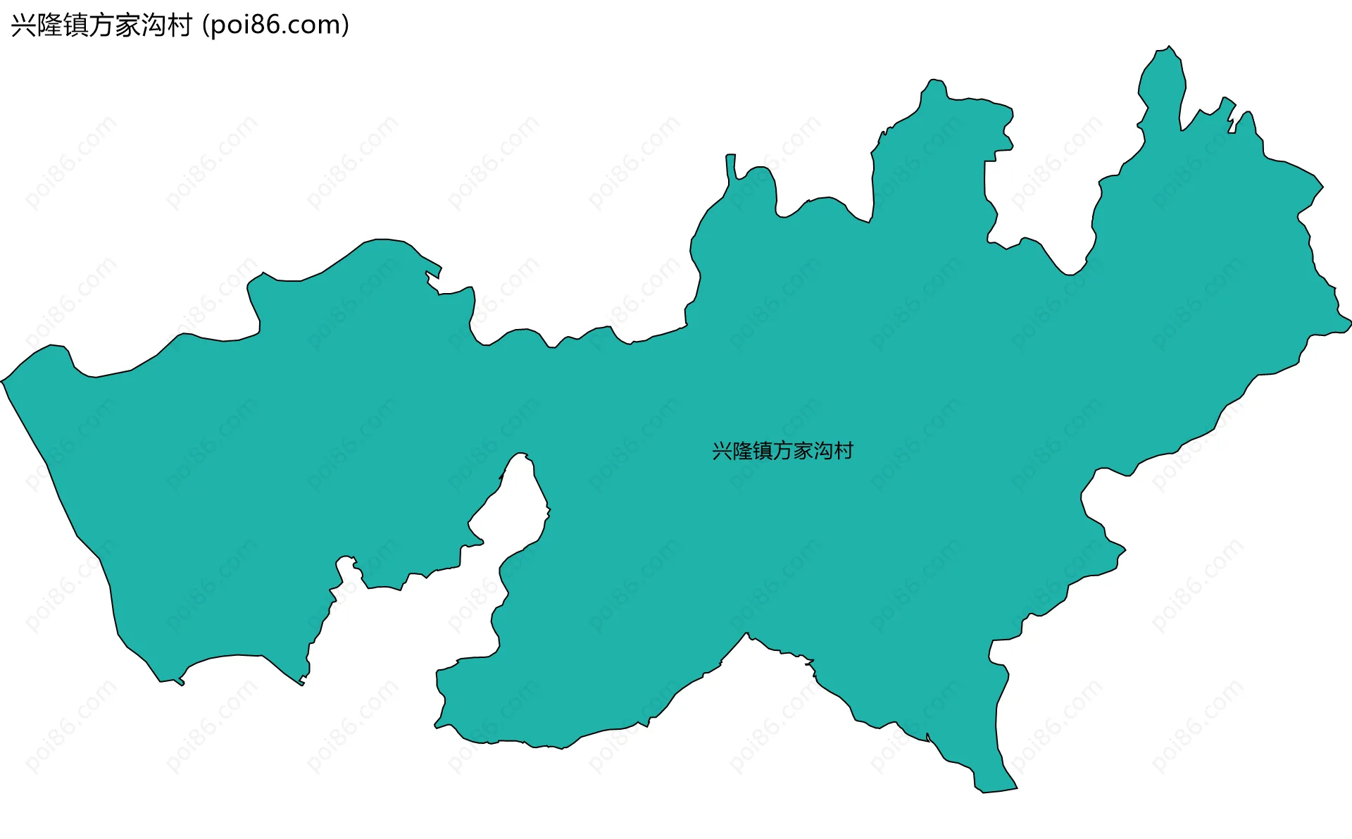兴隆镇方家沟村边界地图