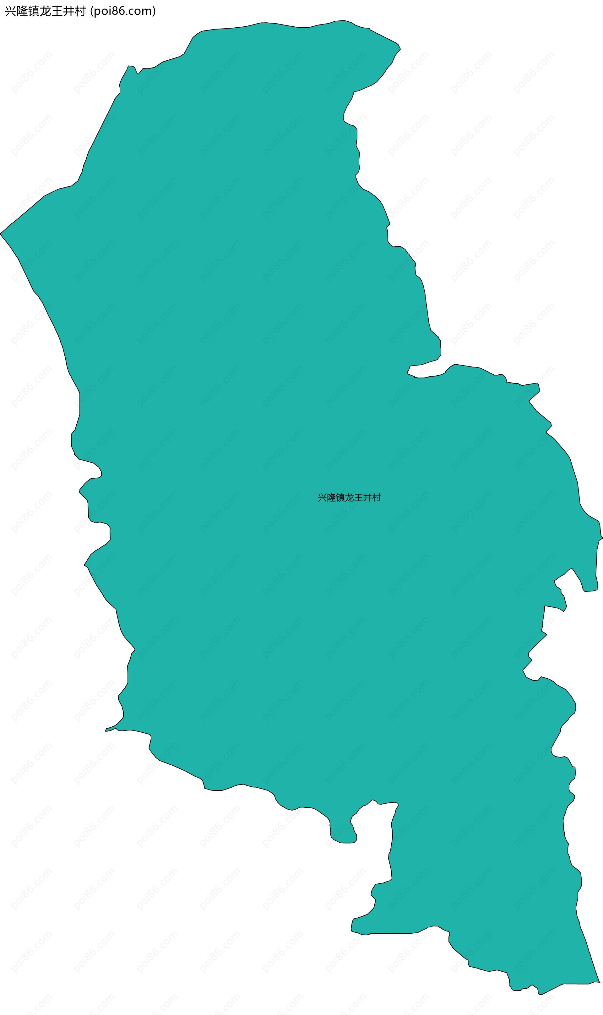 兴隆镇龙王井村边界地图