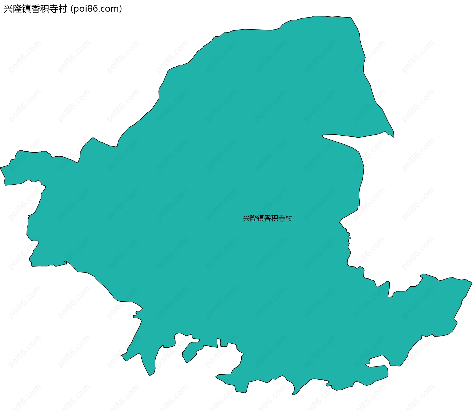 兴隆镇香积寺村边界地图