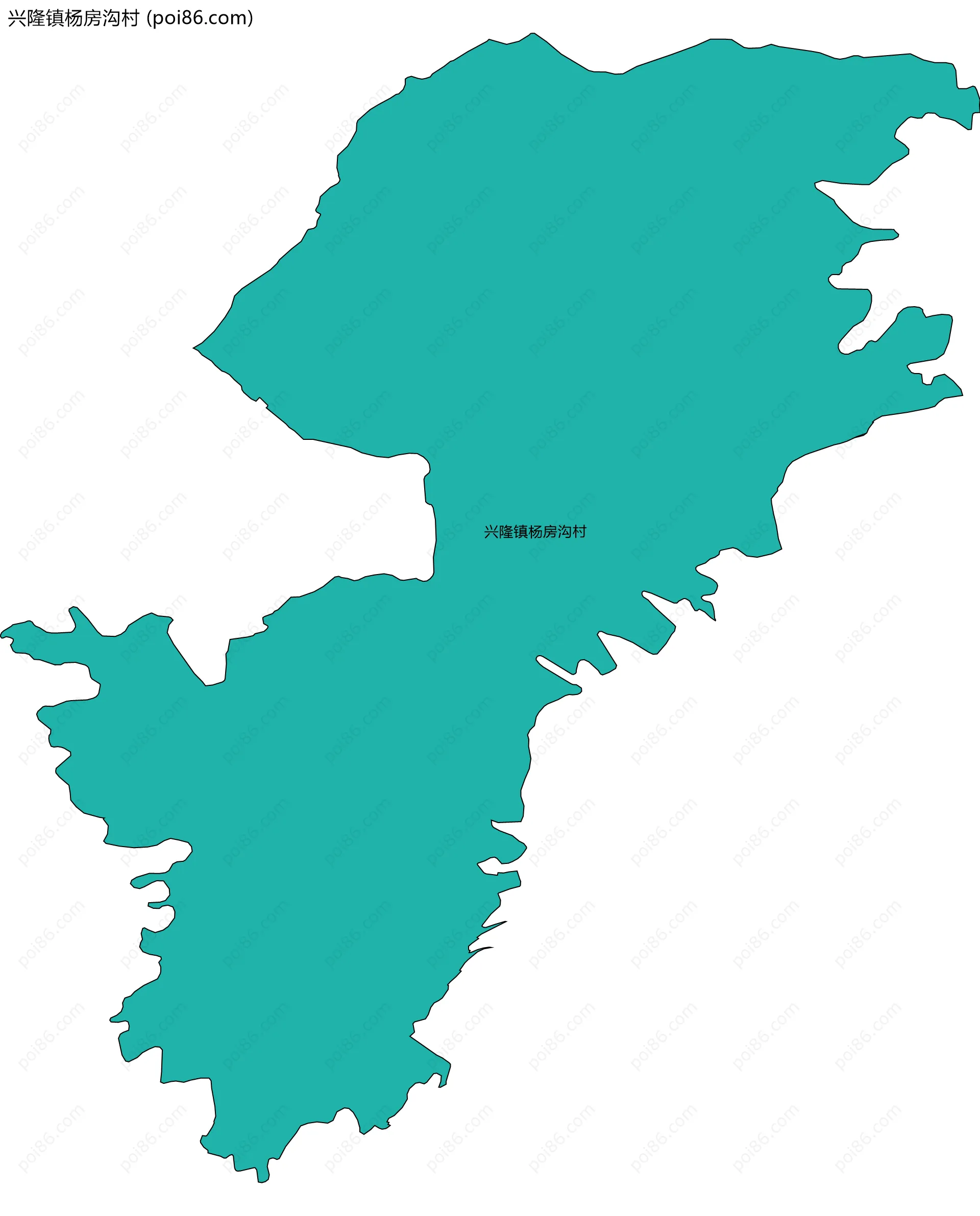 兴隆镇杨房沟村边界地图