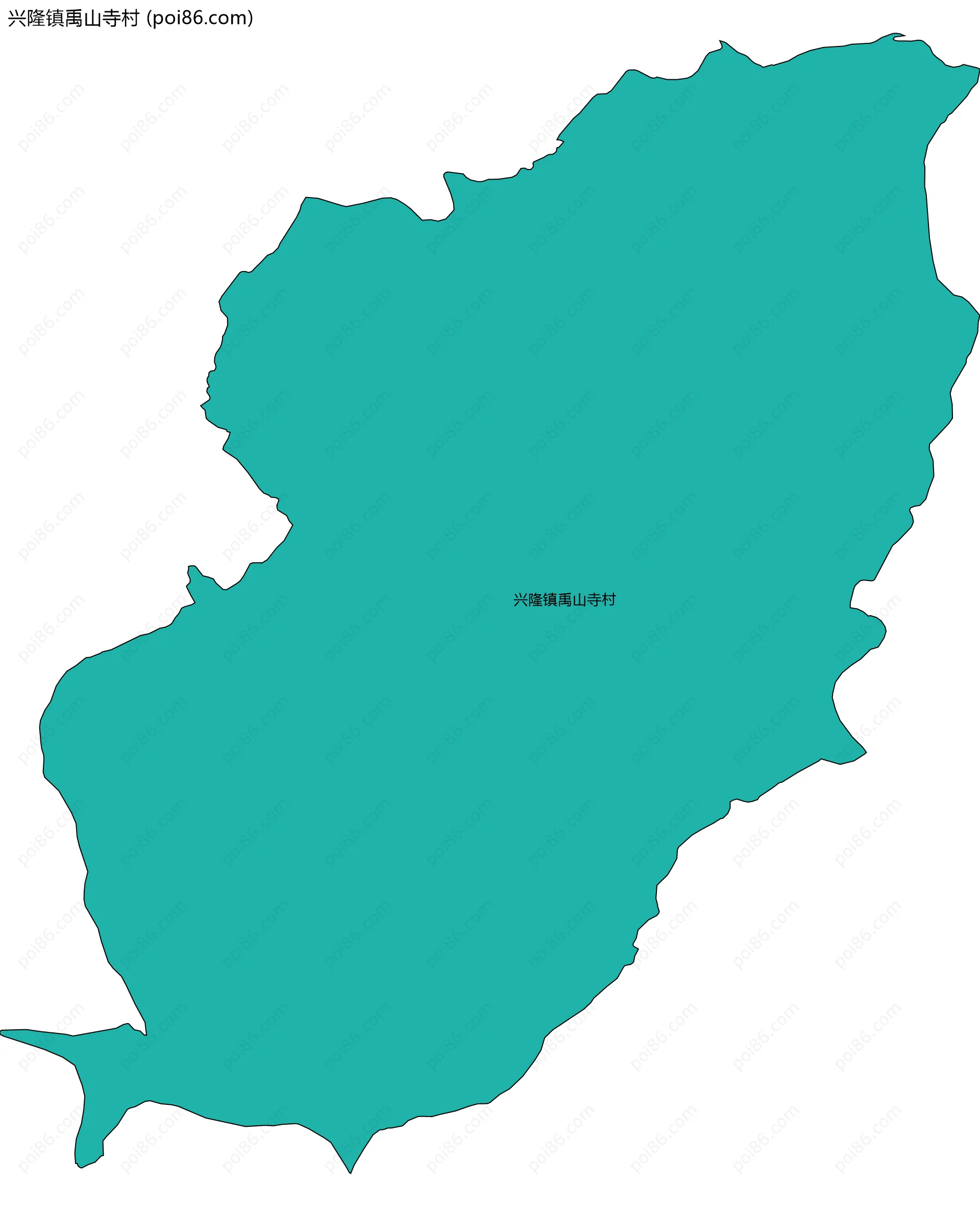 兴隆镇禹山寺村边界地图