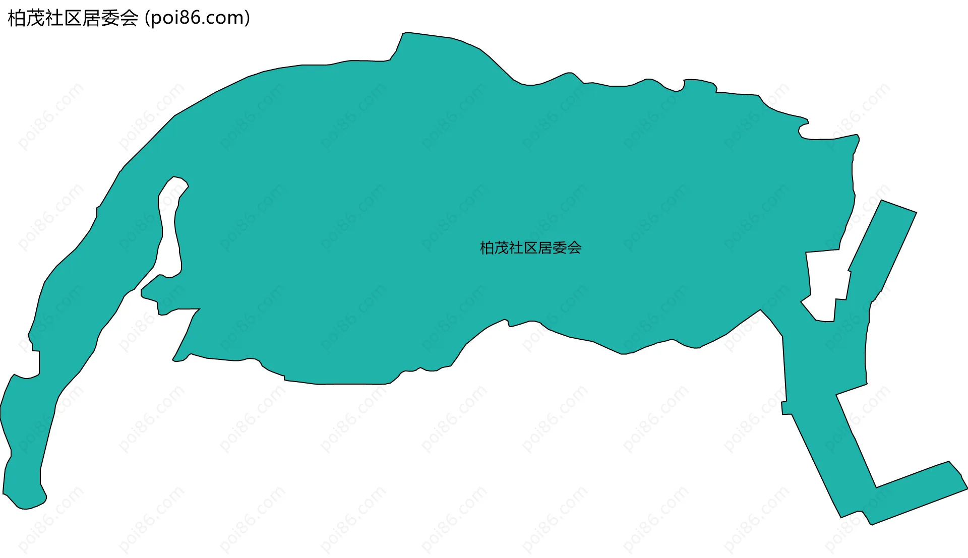 柏茂社区居委会边界地图
