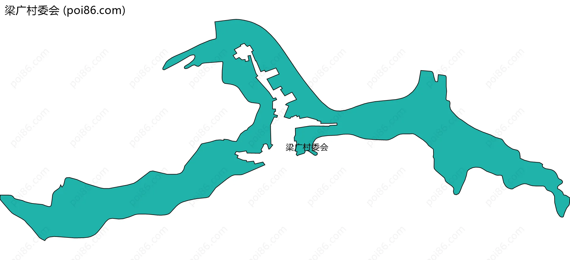 梁广村委会边界地图
