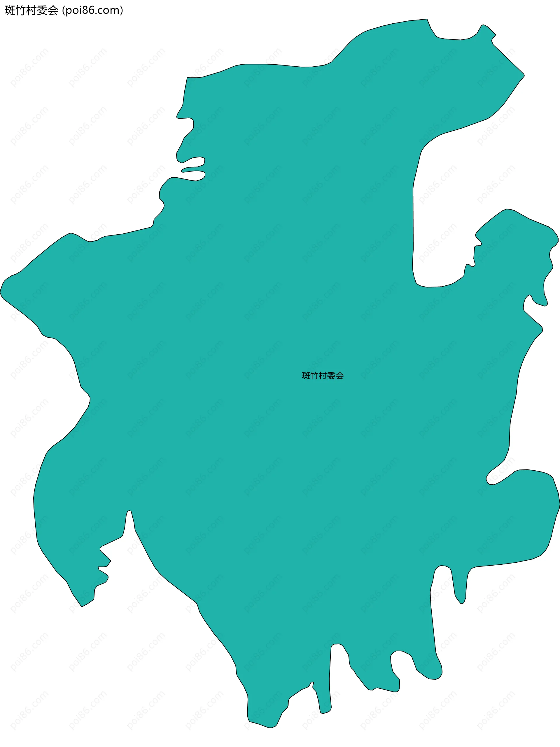 斑竹村委会边界地图