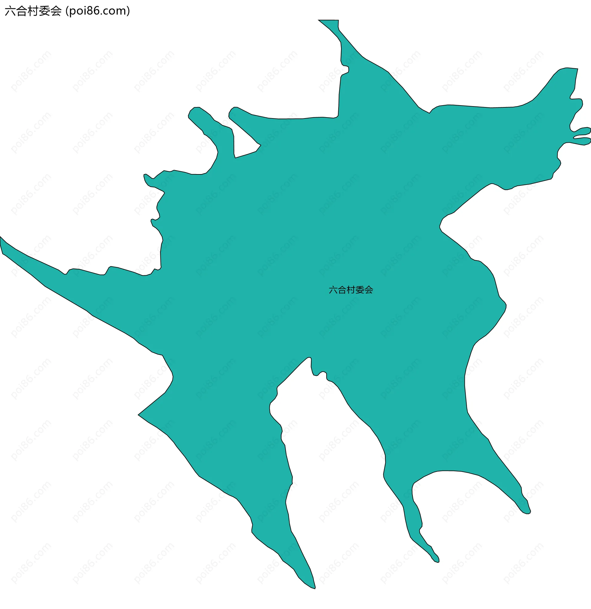 六合村委会边界地图