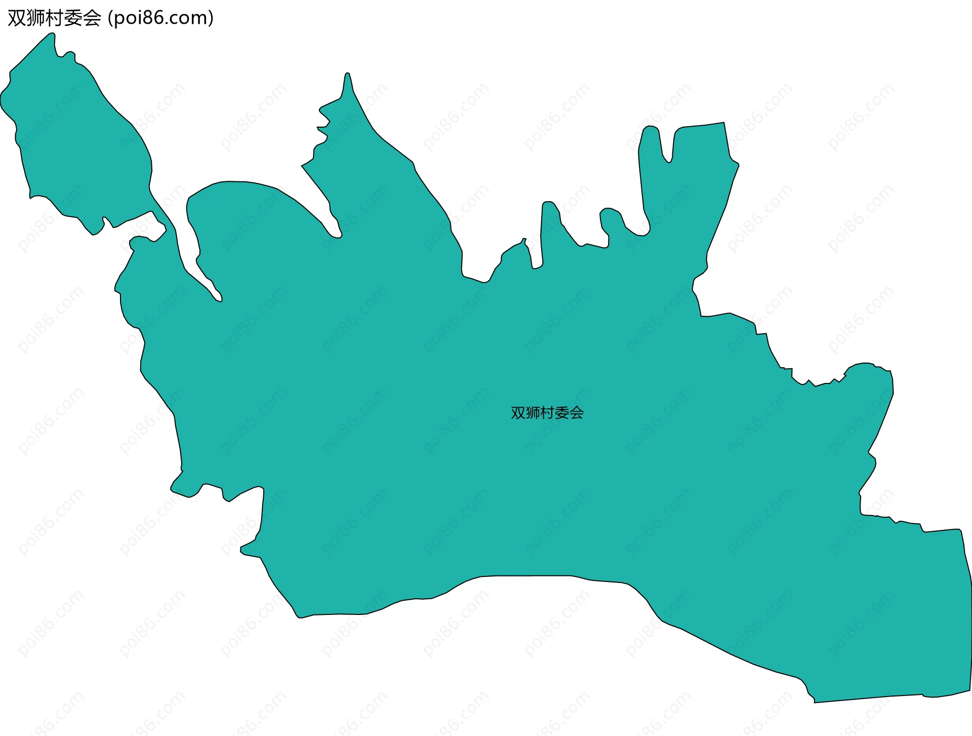 双狮村委会边界地图