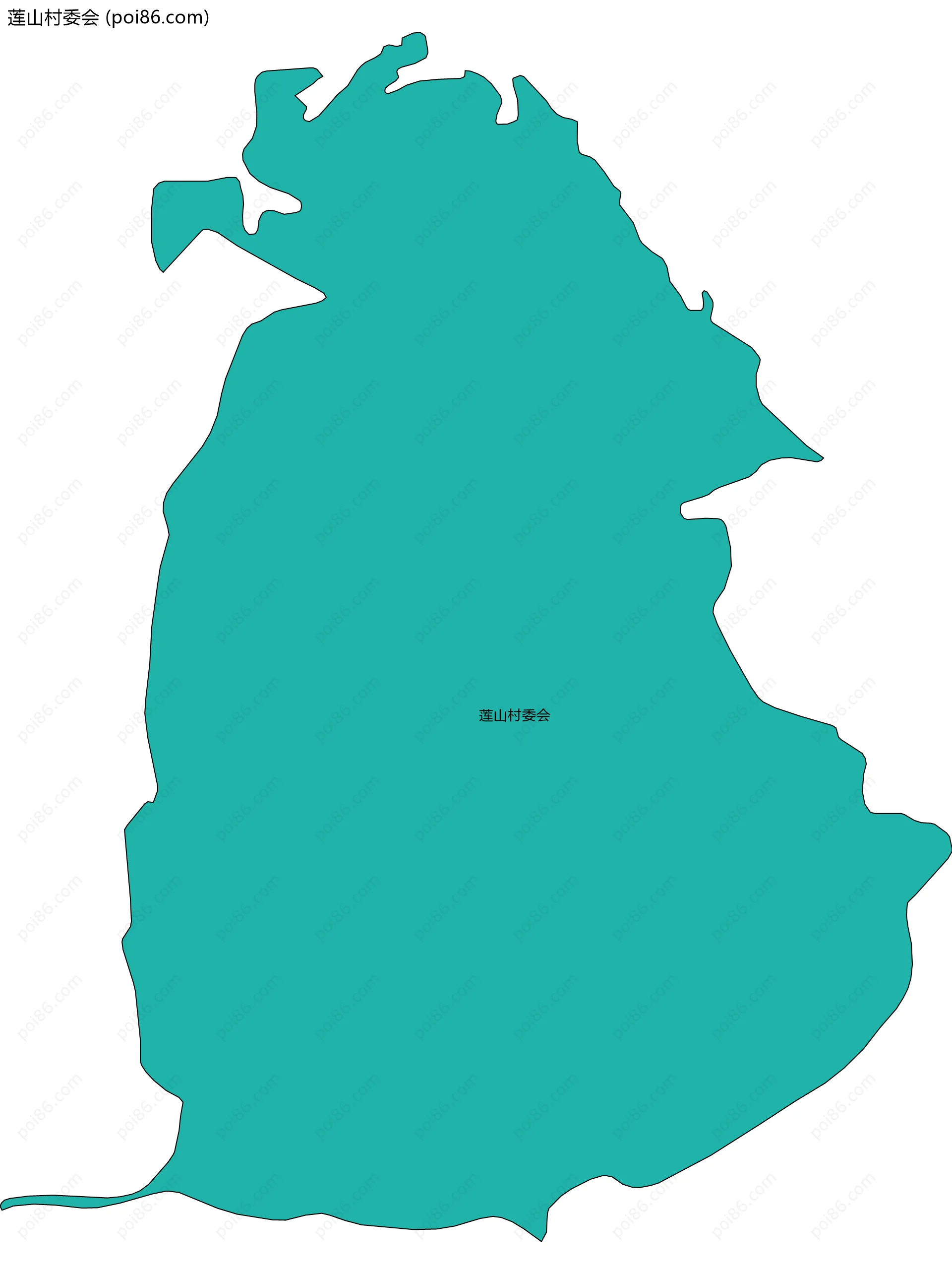 莲山村委会边界地图