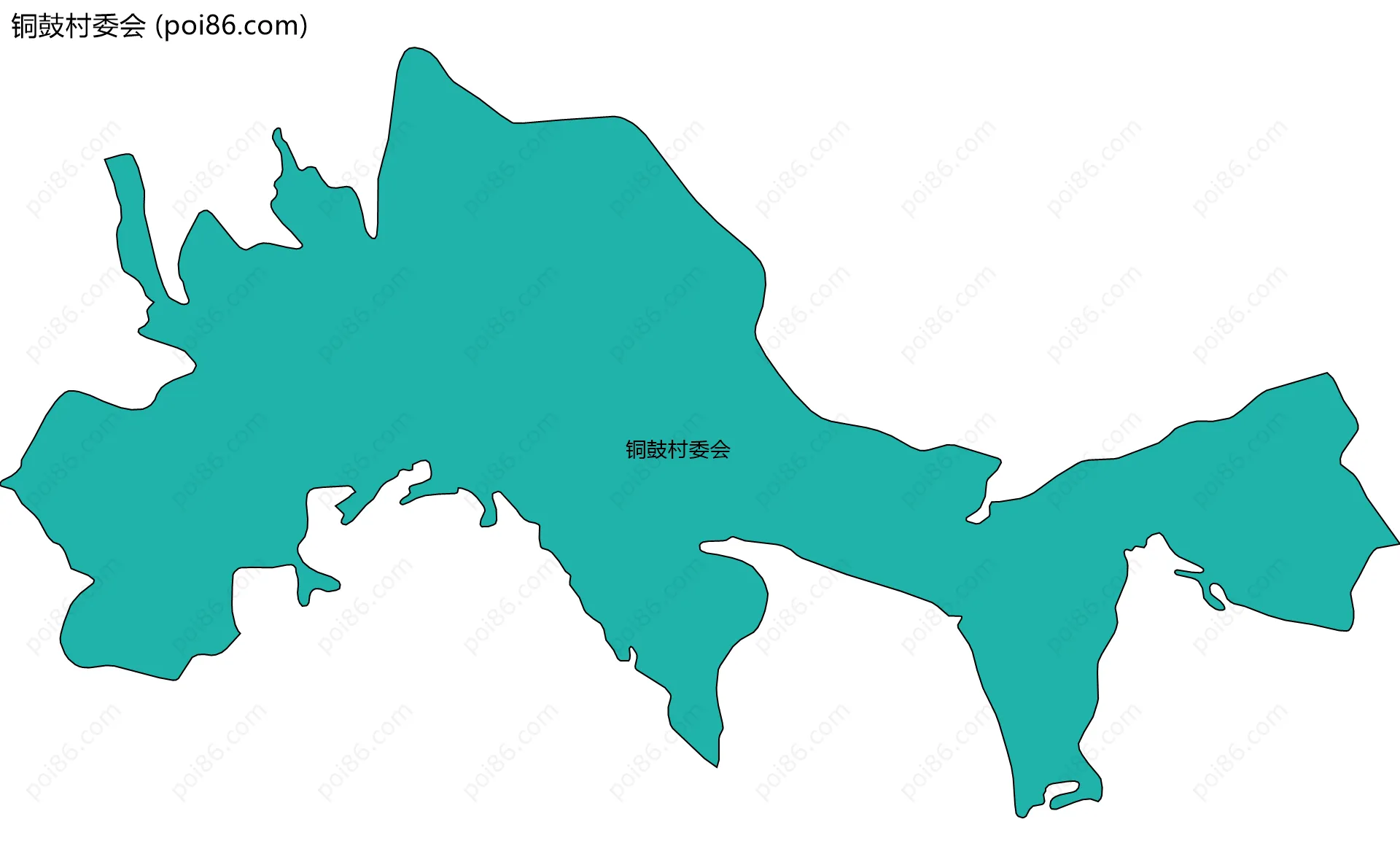 铜鼓村委会边界地图