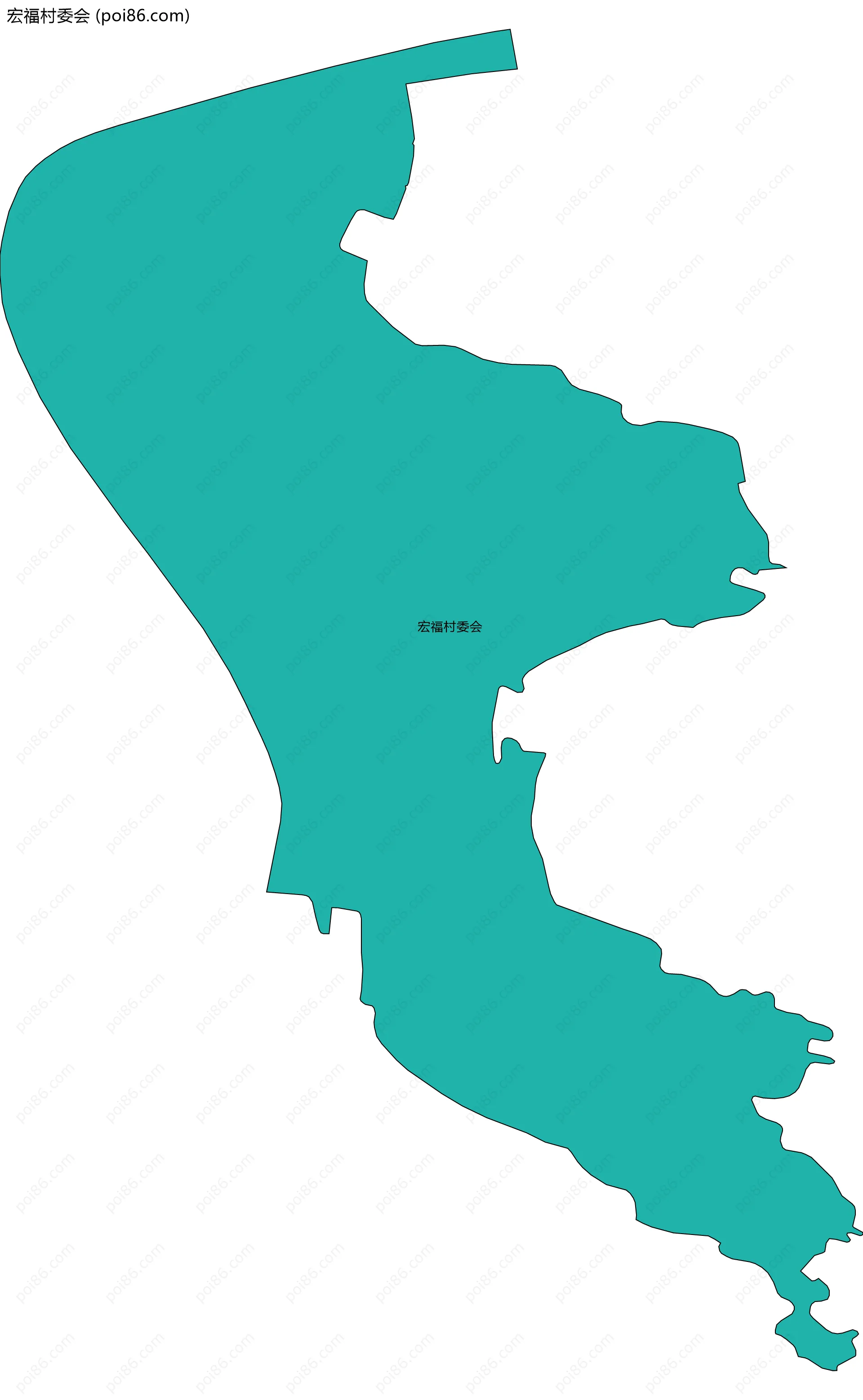 宏福村委会边界地图