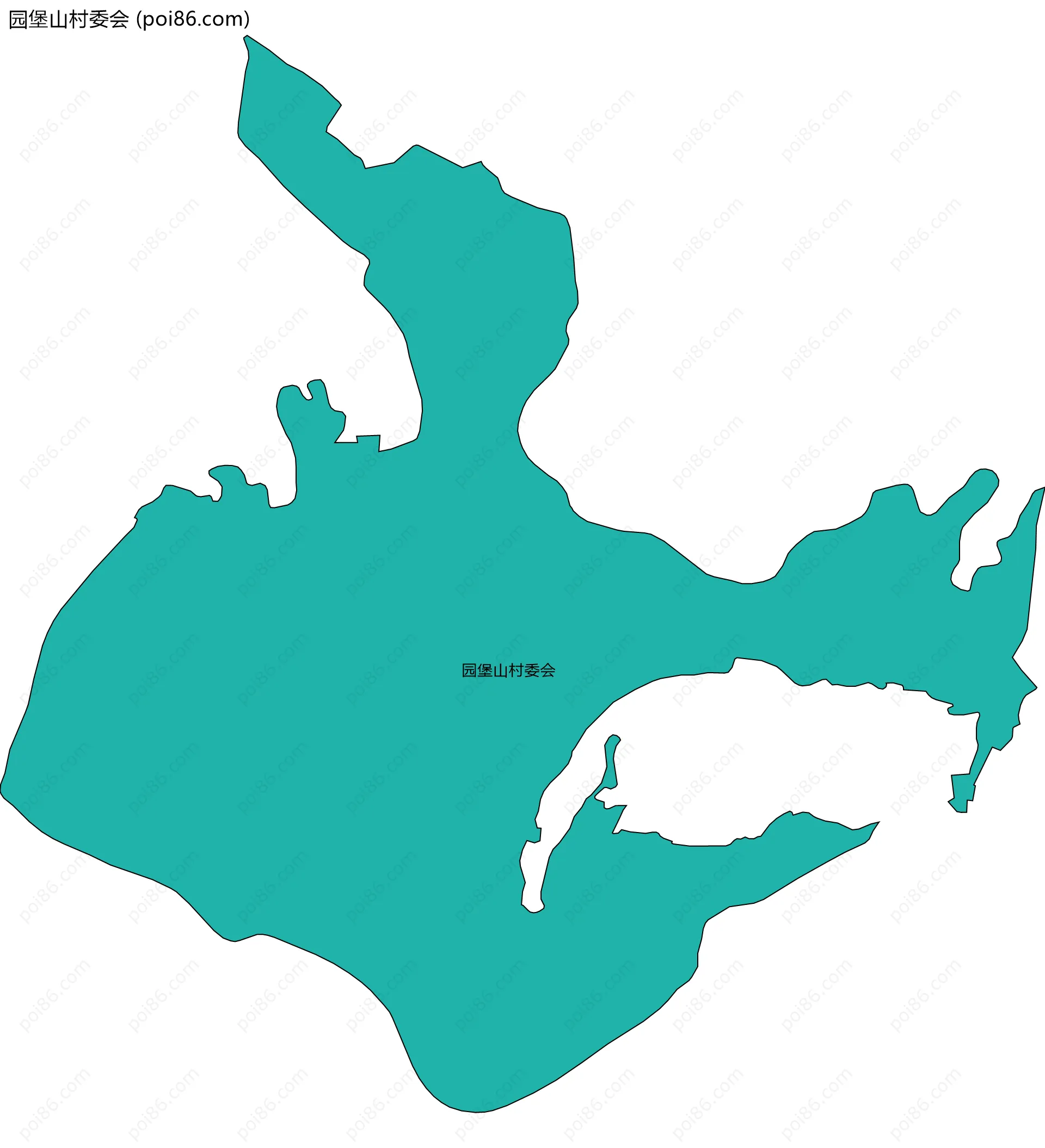 园堡山村委会边界地图