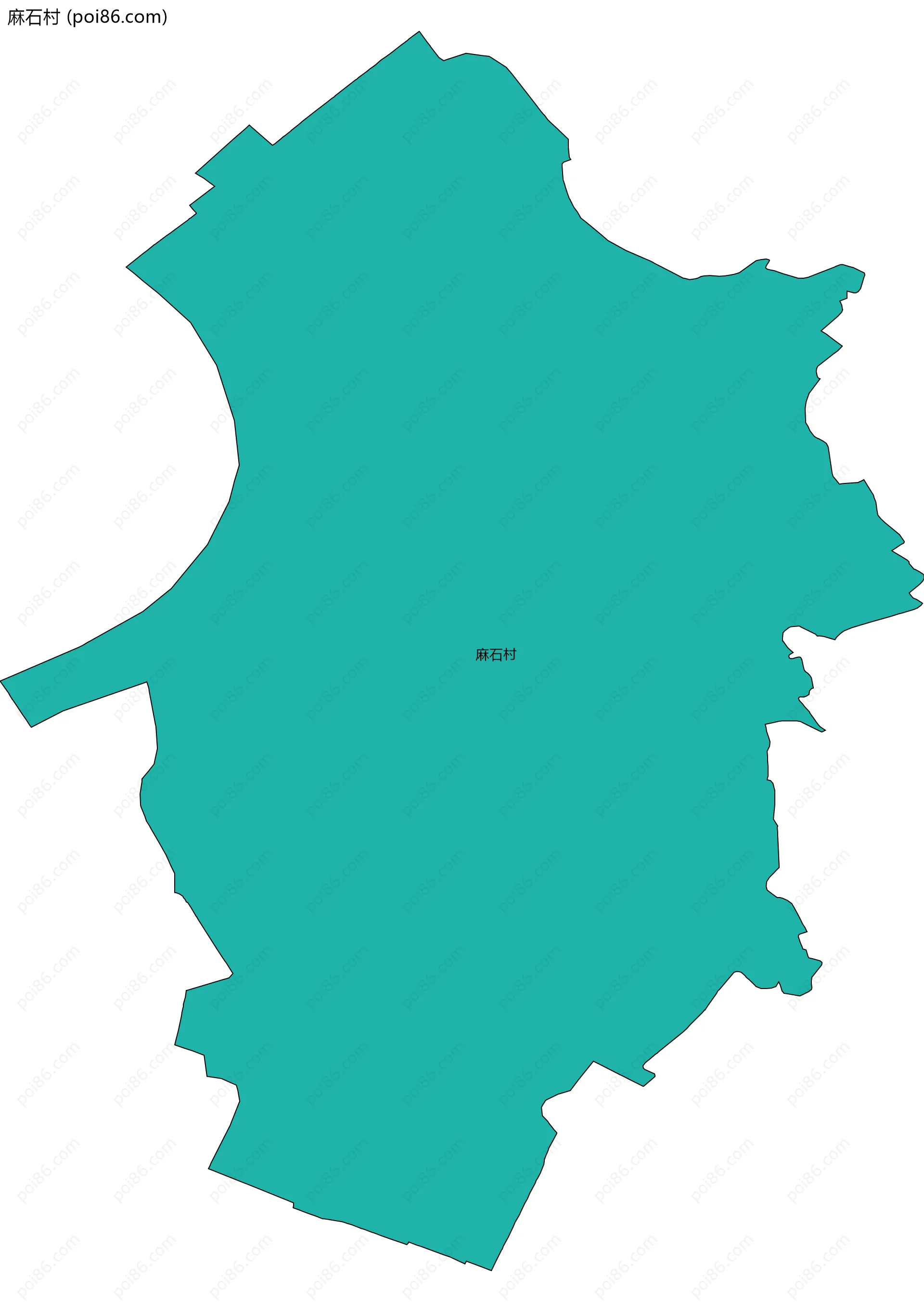 麻石村边界地图