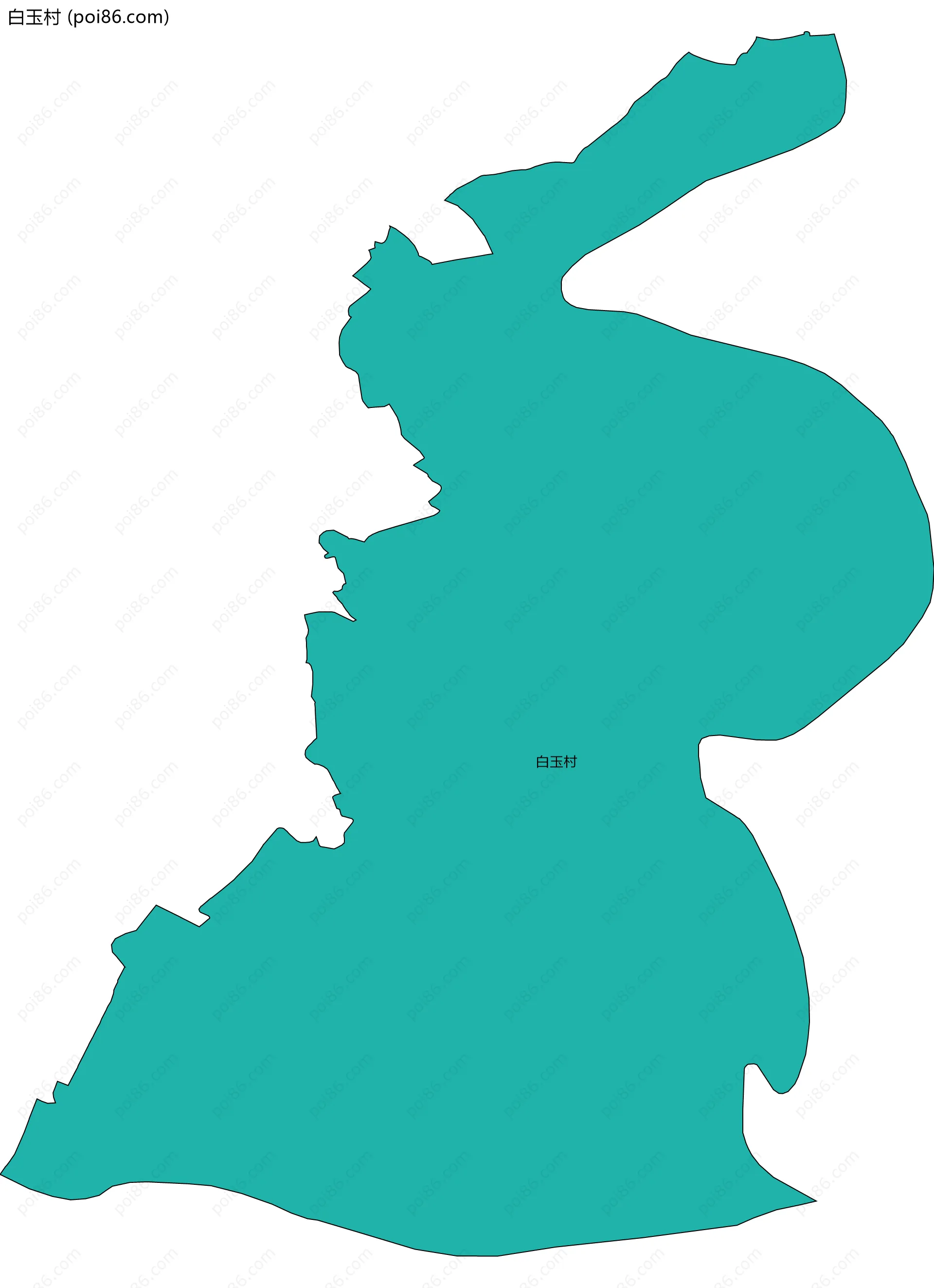 白玉村边界地图