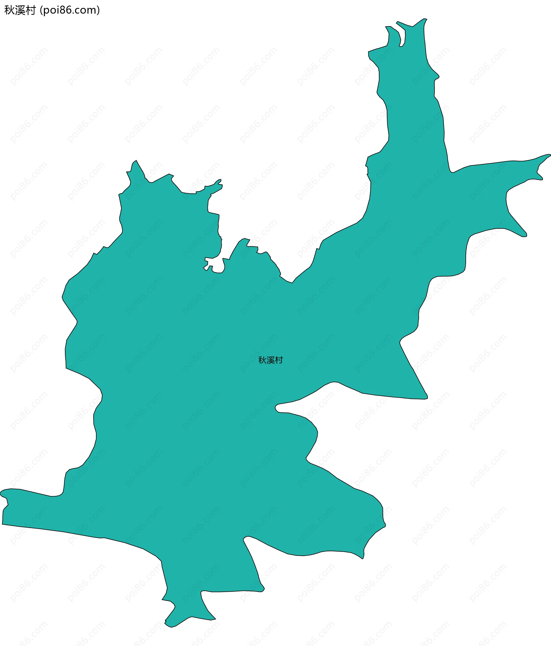 秋溪村边界地图